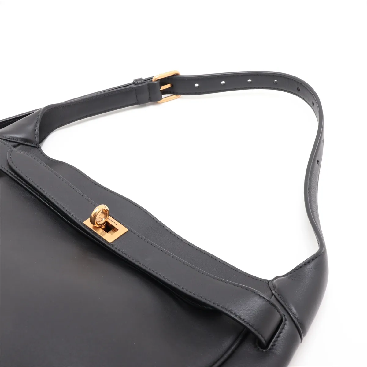 Bel Air Small Hobo 811018 Leather Shoulder Bag, Black — view 5