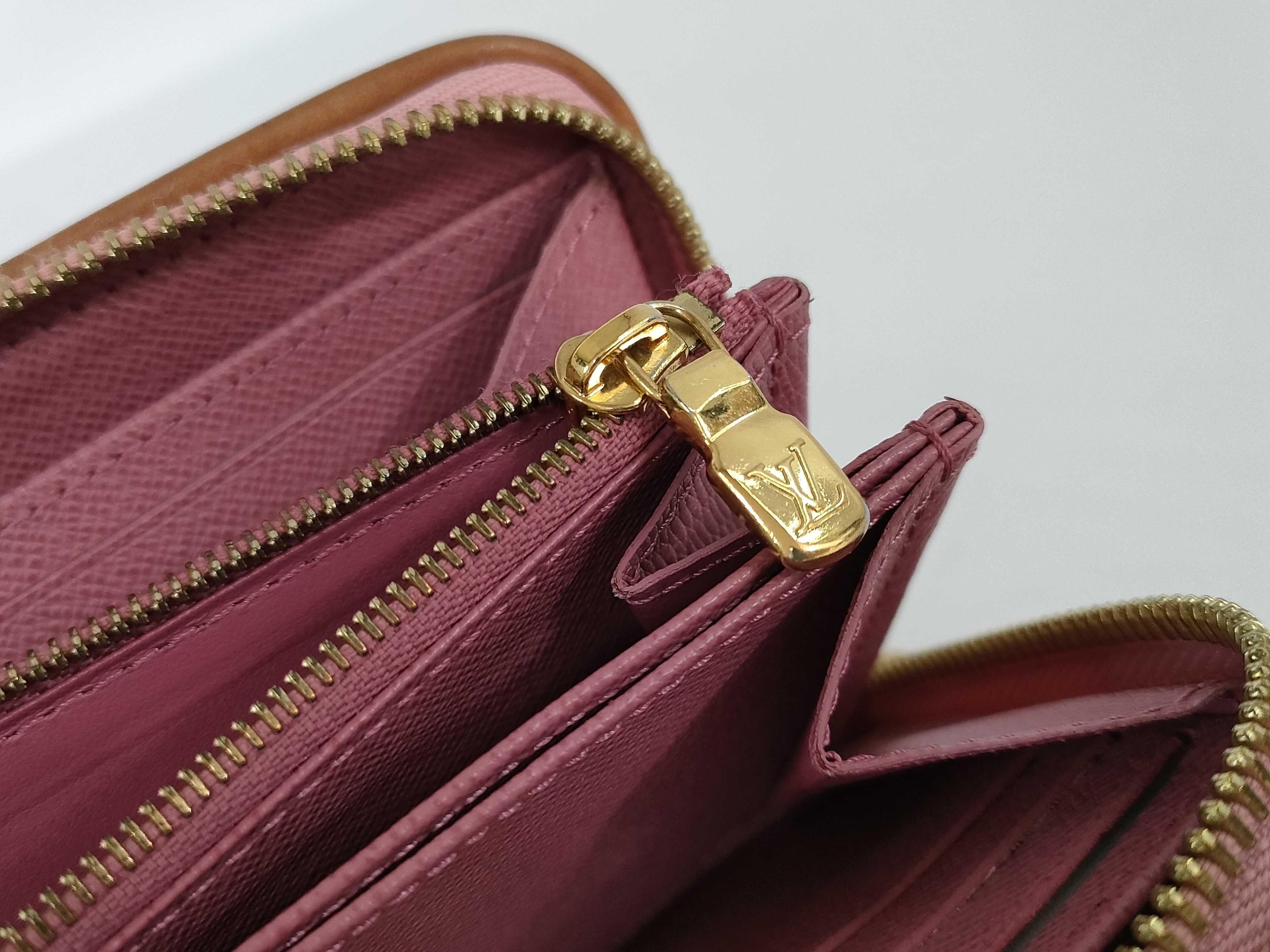 Jacquard Denim Zippy IC Pink Gold Hardware Wallet — view 11