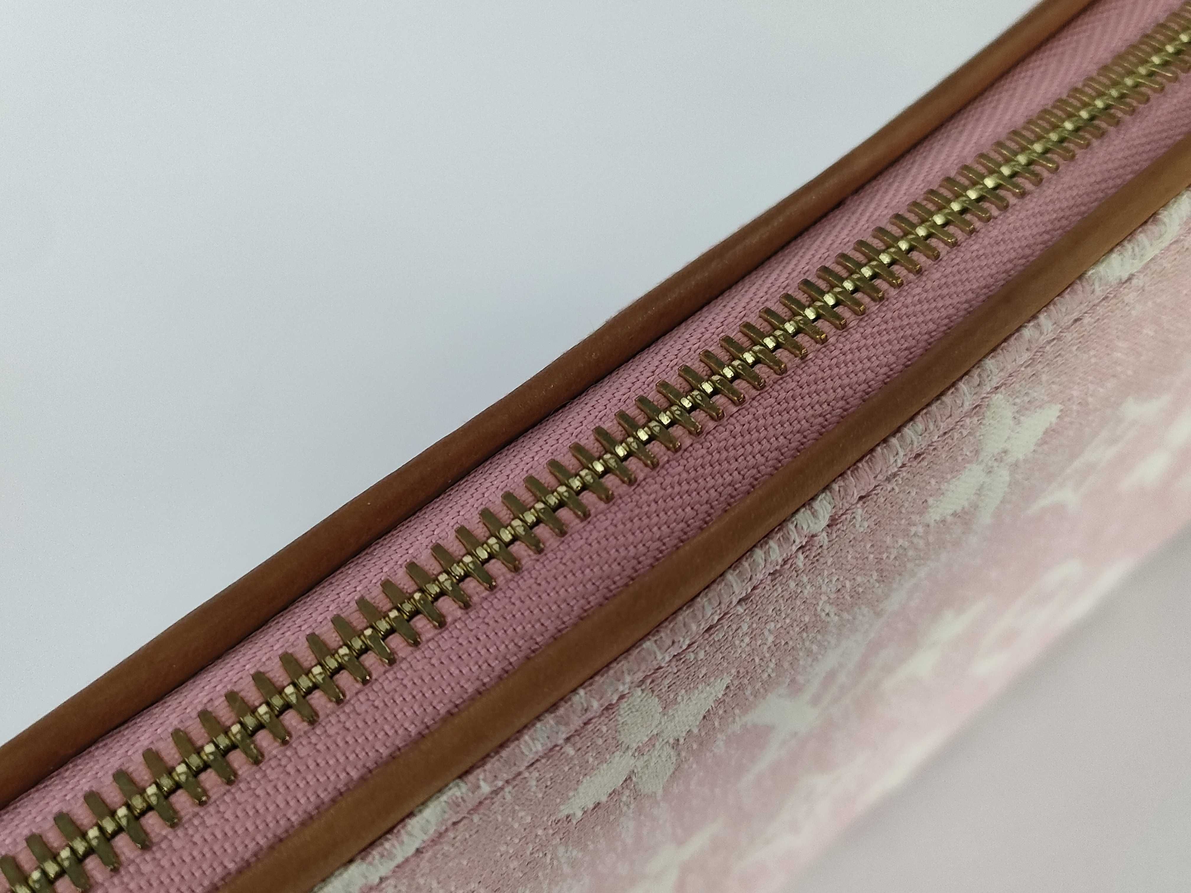 Jacquard Denim Zippy IC Pink Gold Hardware Wallet — view 7