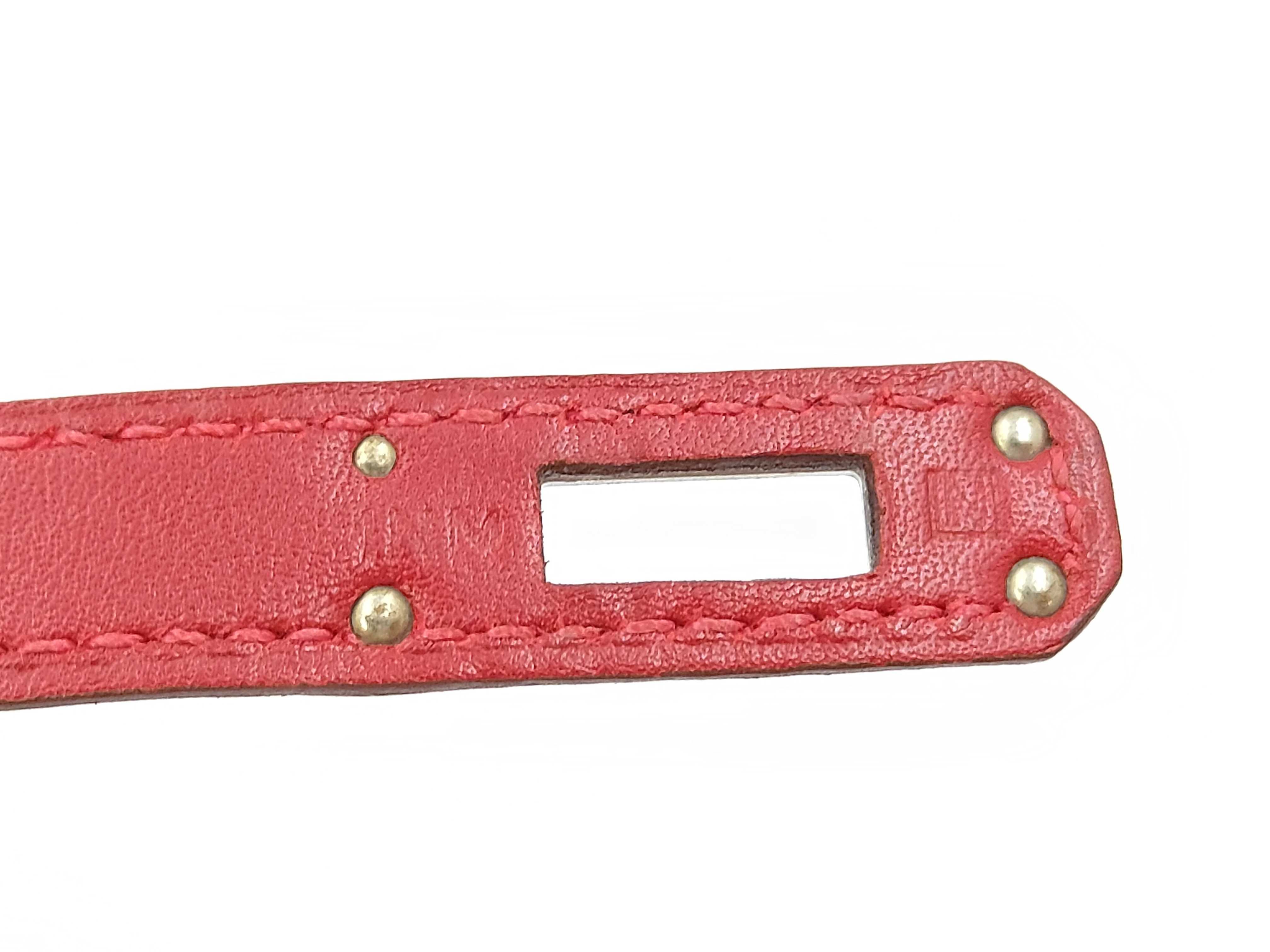 Pochette Kelly handbag, ruby, silver hardware, Veau Swift leather. — view 10