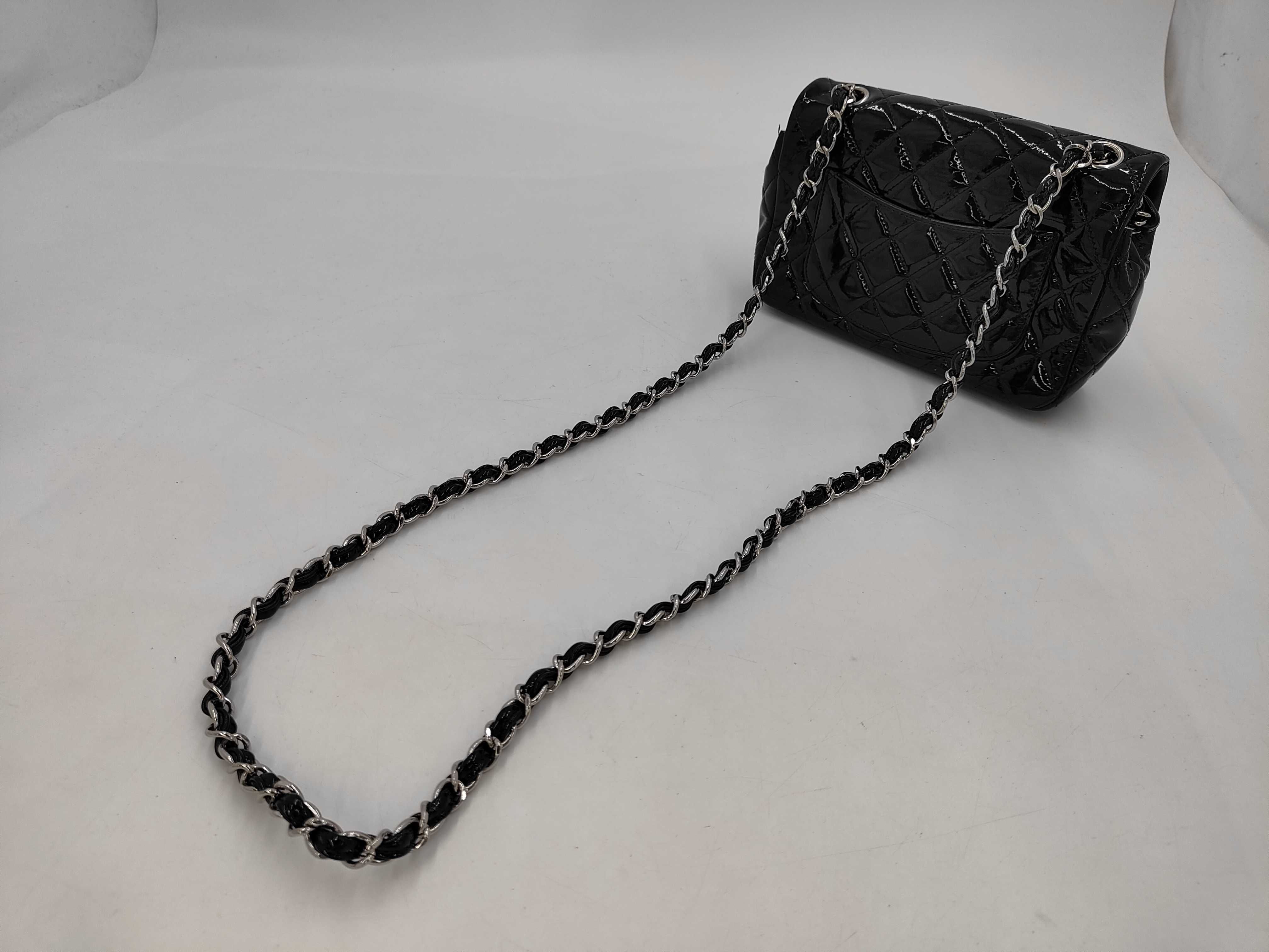 Matelasse Patent Leather Classic Flap Chain Shoulder Bag with Seal No. 18 Shoulder Bag — view 11