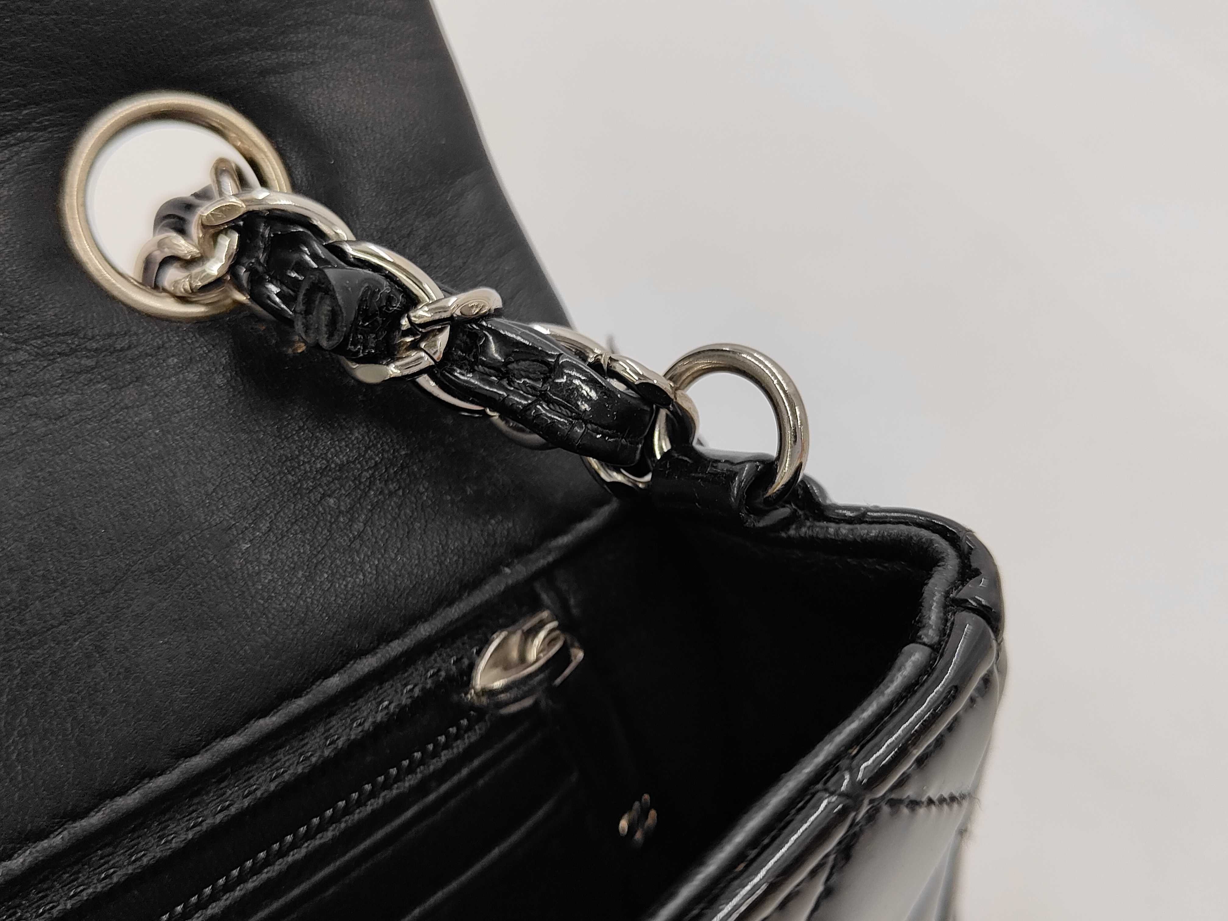 Matelasse Patent Leather Classic Flap Chain Shoulder Bag with Seal No. 18 Shoulder Bag — view 13