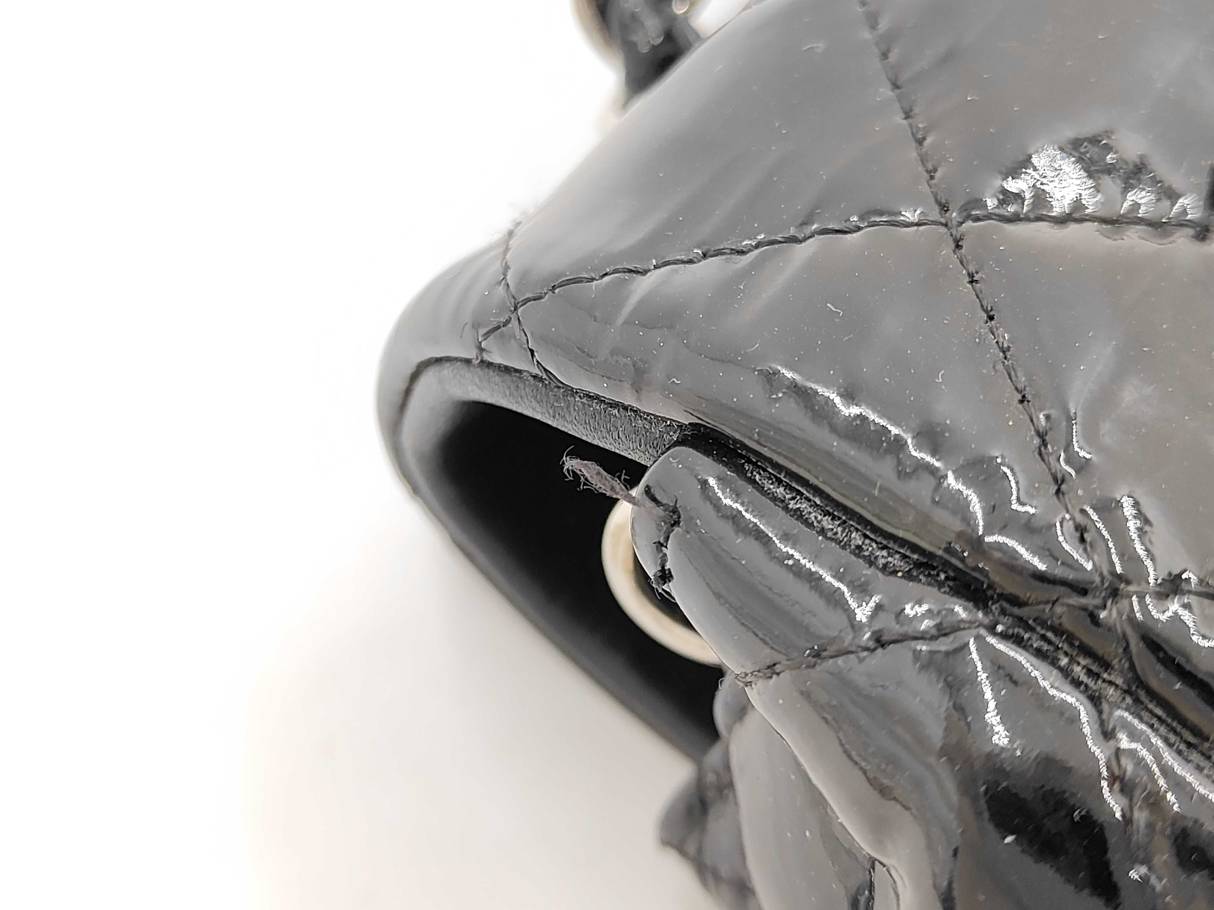 Matelasse Patent Leather Classic Flap Chain Shoulder Bag with Seal No. 18 Shoulder Bag — view 10
