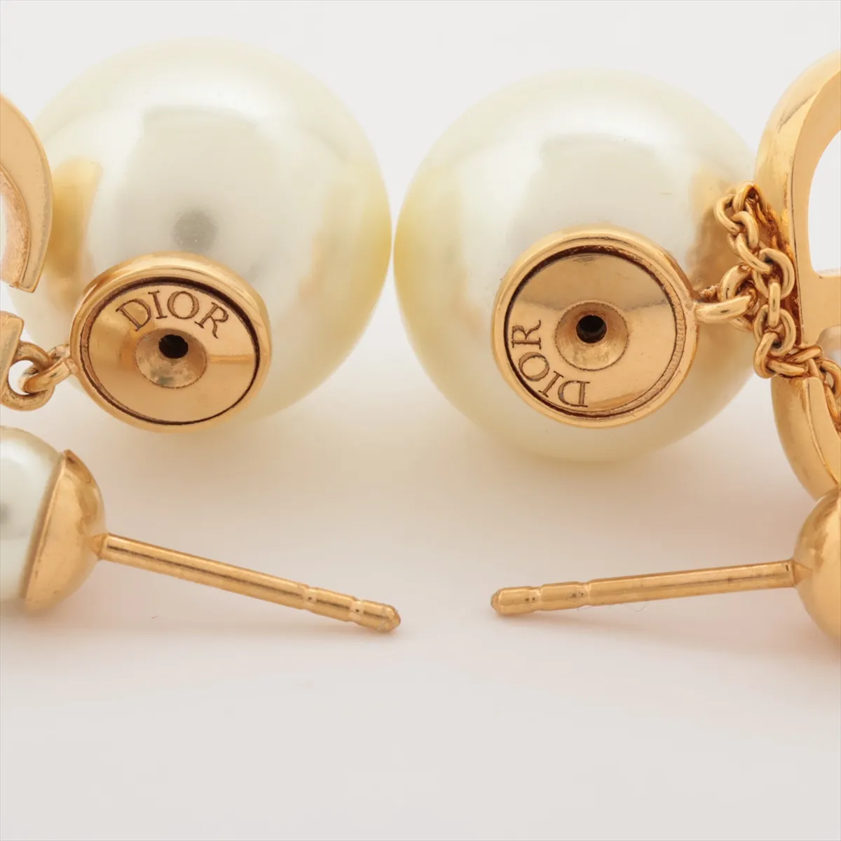 Tribales Dior Tribal Earrings (for both ears) GP x Rhinestone x Fake Pearl Gold — view 4