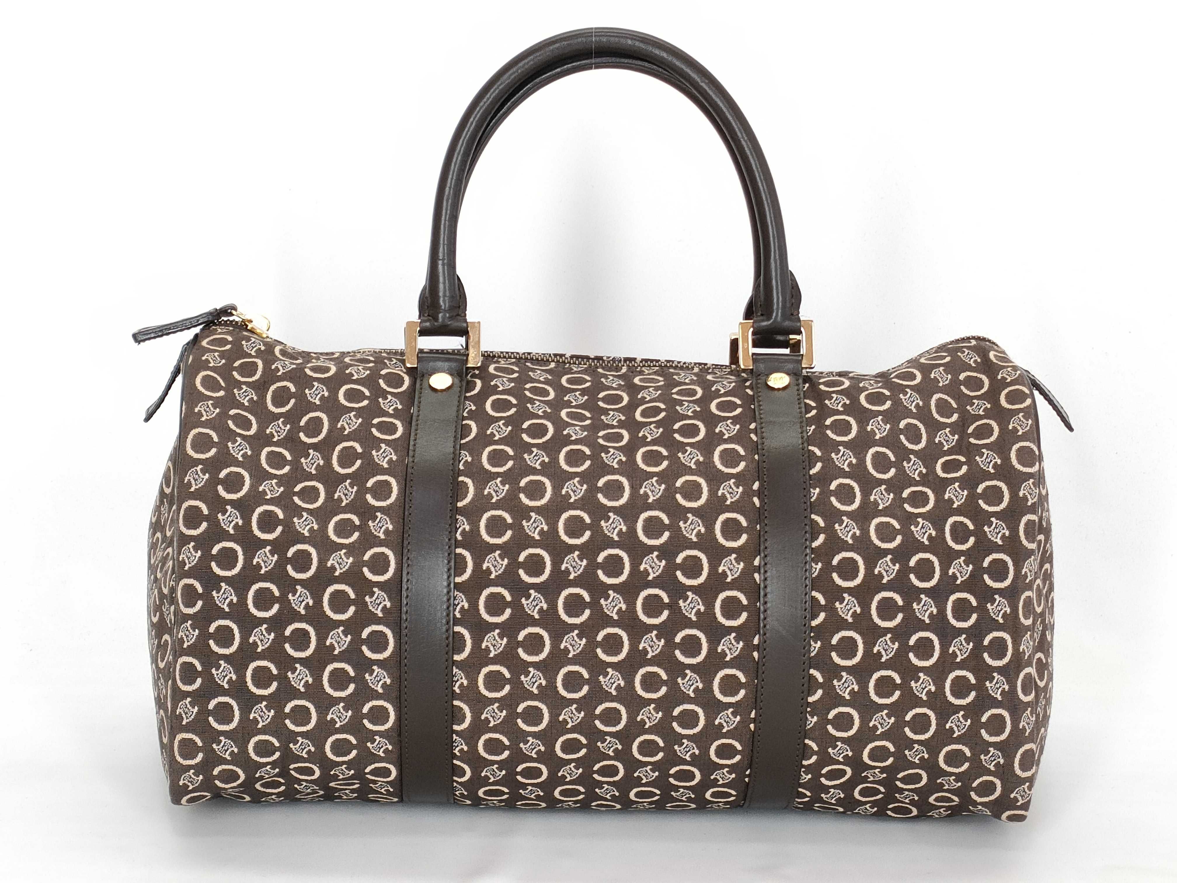 Boston bag, canvas, brown.