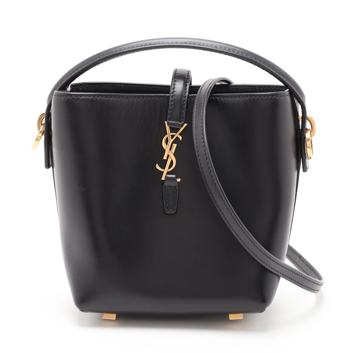 LE 37 mini 765870 Leather 2-Way Handbag, Black