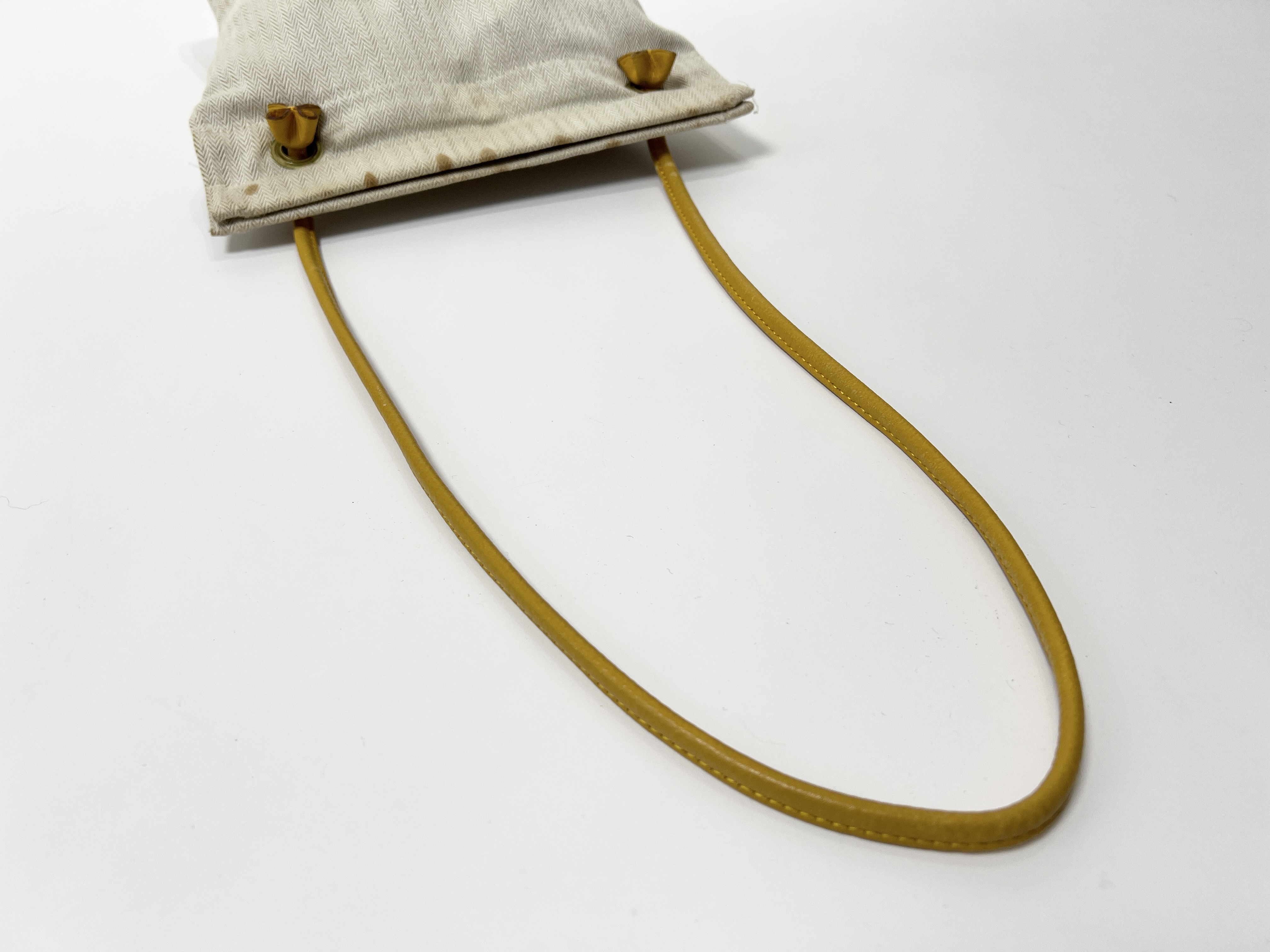 Aline PM Canvas Leather Shoulder Bag — view 3