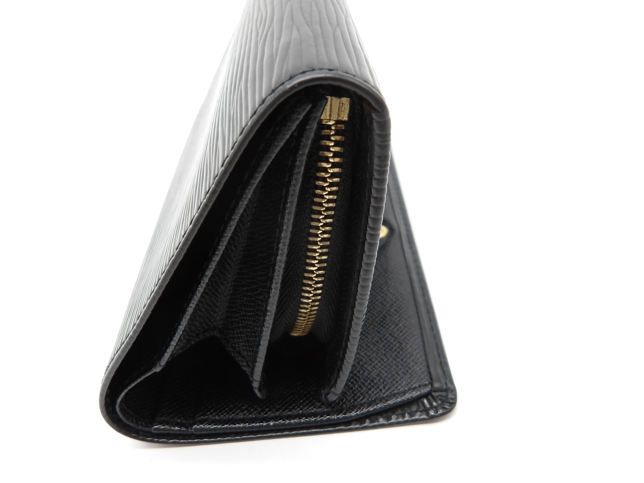 Epi L-shaped zipper wallet, Portefeuille Trésor, Noir — view 9