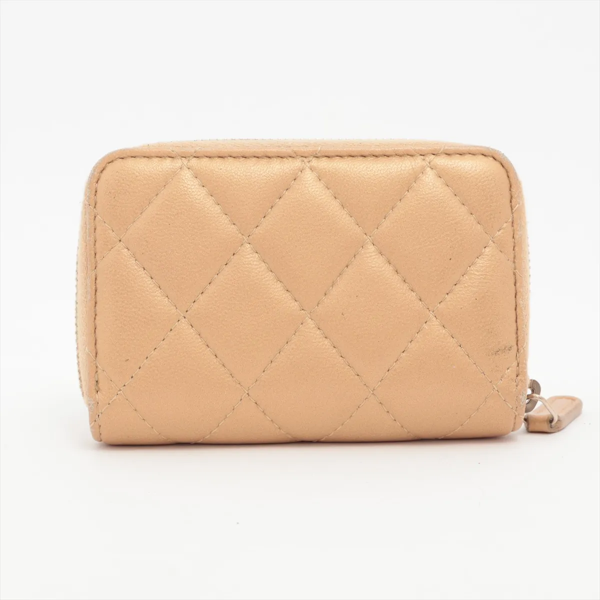 Matelassé Lambskin Coin Case, Gold, Gold Hardware, 28042641 — view 2