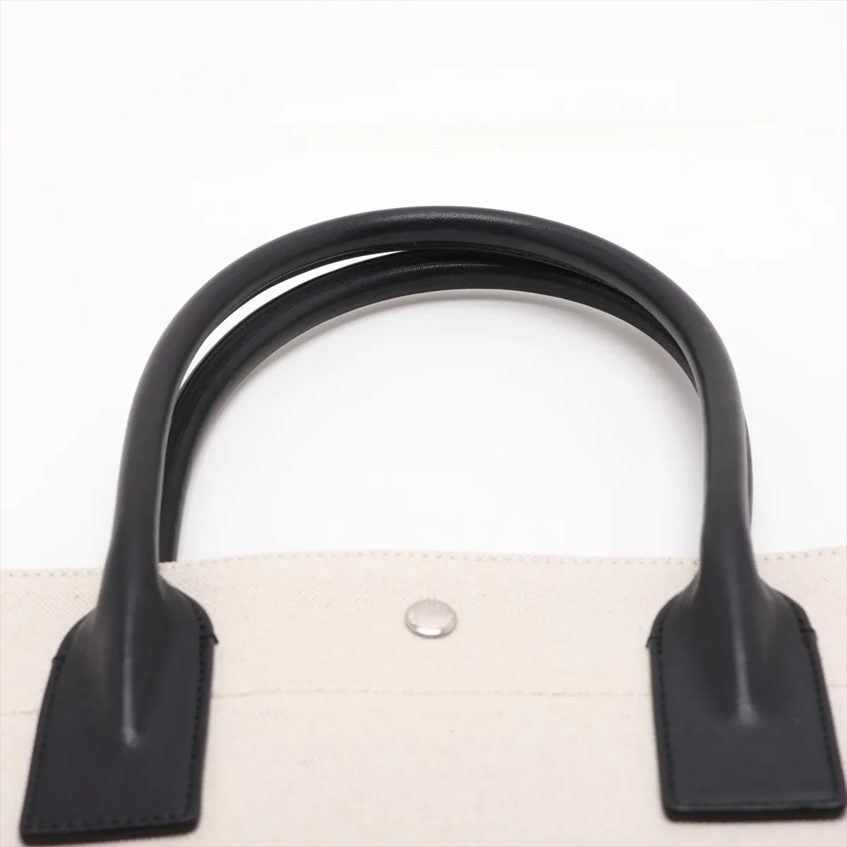Rive Gauche 499290 Canvas x Leather Tote Bag Beige x Black — view 6