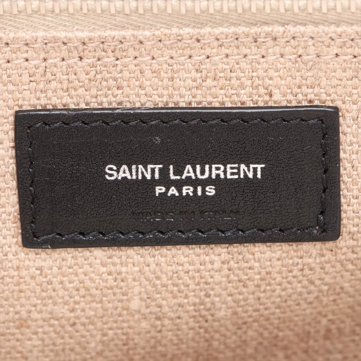 Rive Gauche 499290 Canvas x Leather Tote Bag Beige x Black — view 9