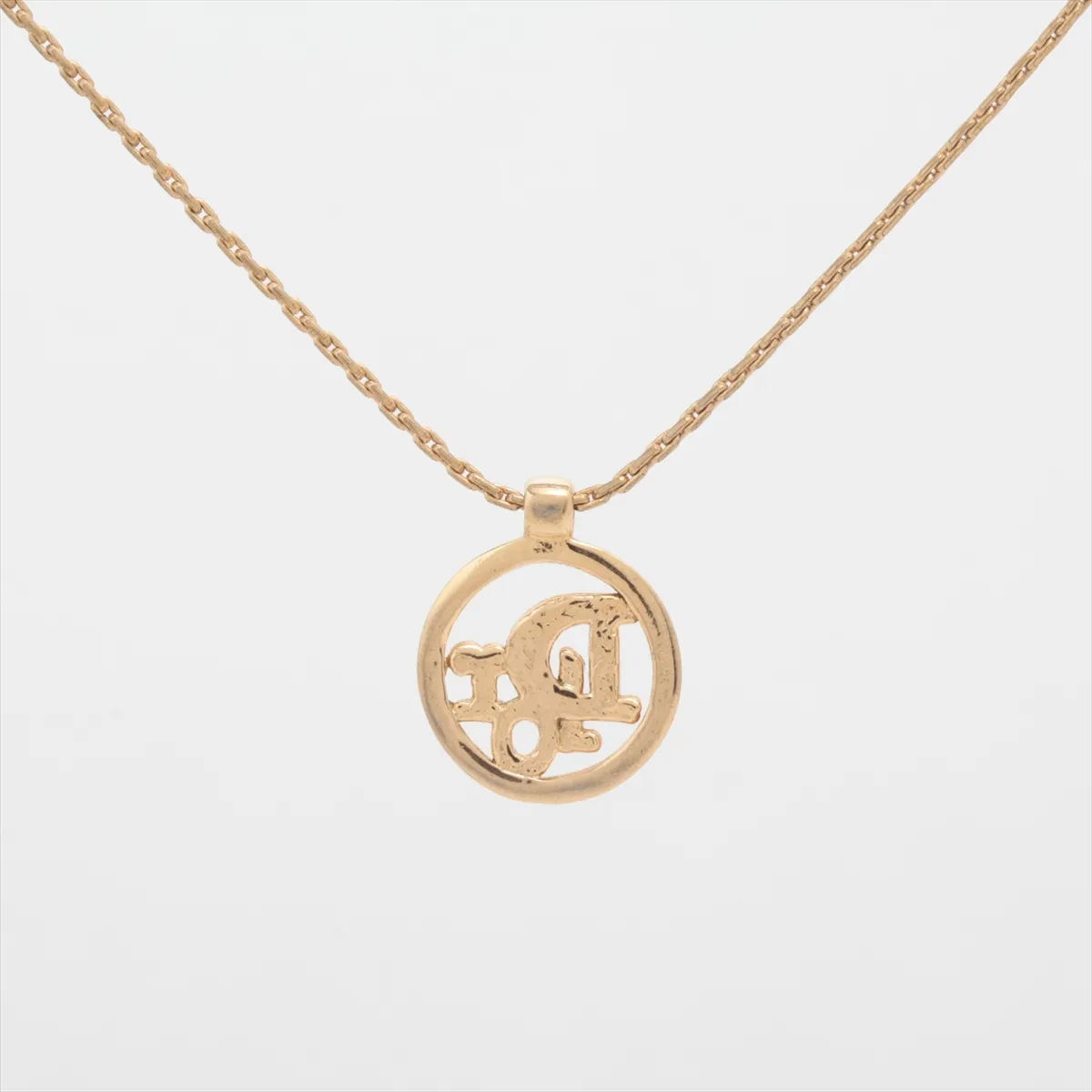 logo necklace, GP gold, — view 2