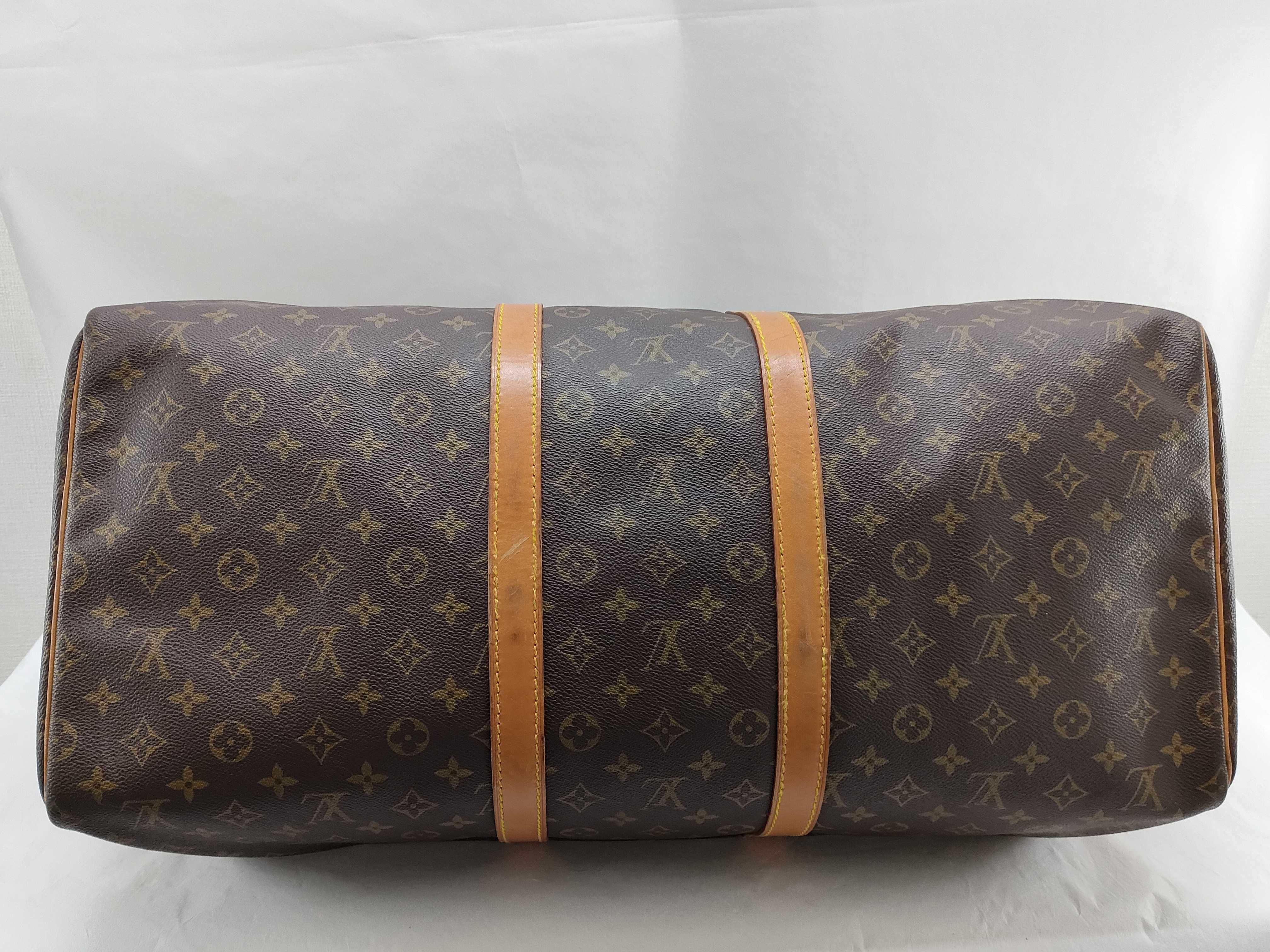Monogram Louis Vuitton Keepall 55 Monogram Boston Bag — view 8