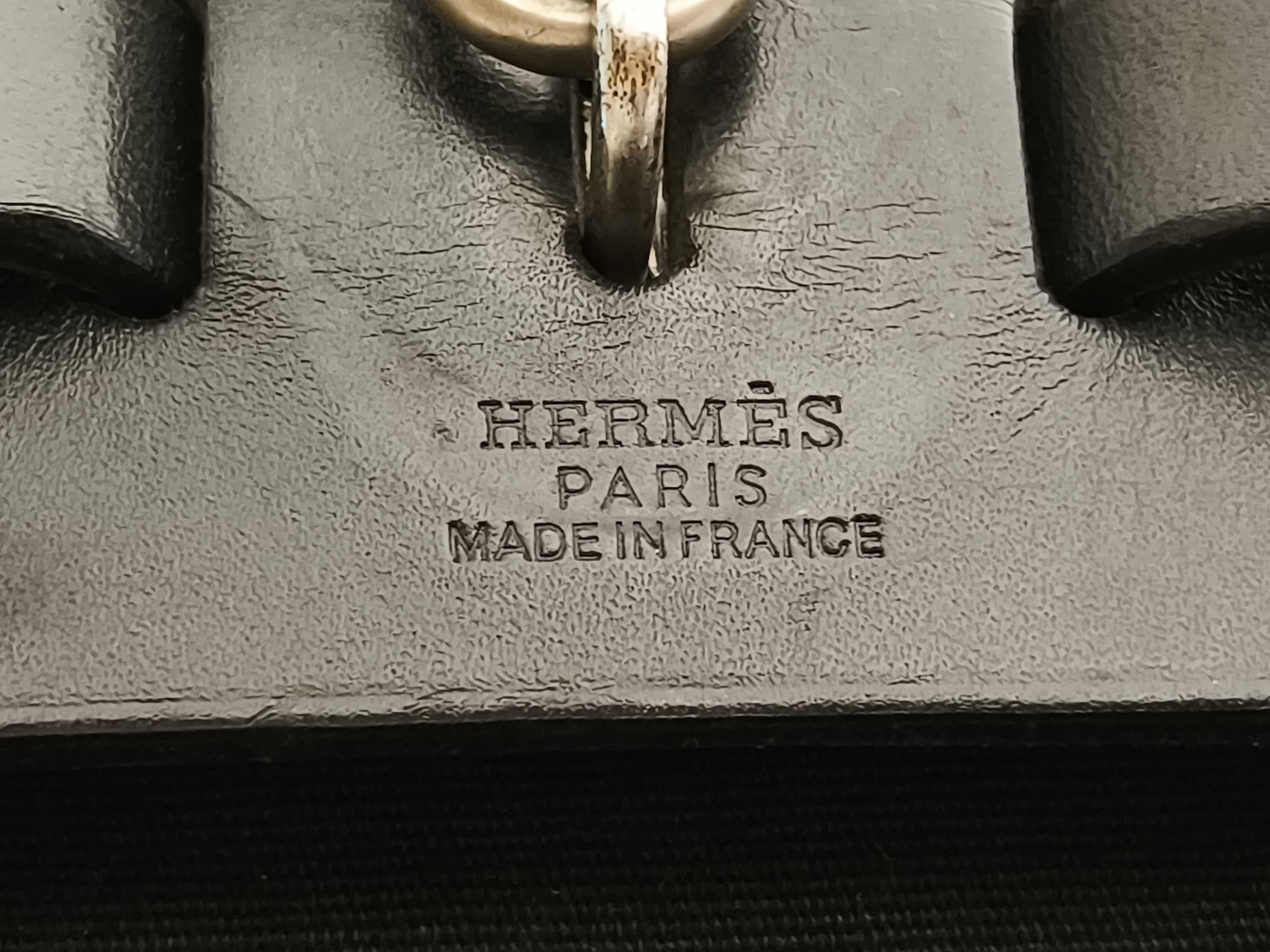 Herbag PM Toile Officier x Vache Hunter Black Silver Hardware D: 2000 Handbag — view 12