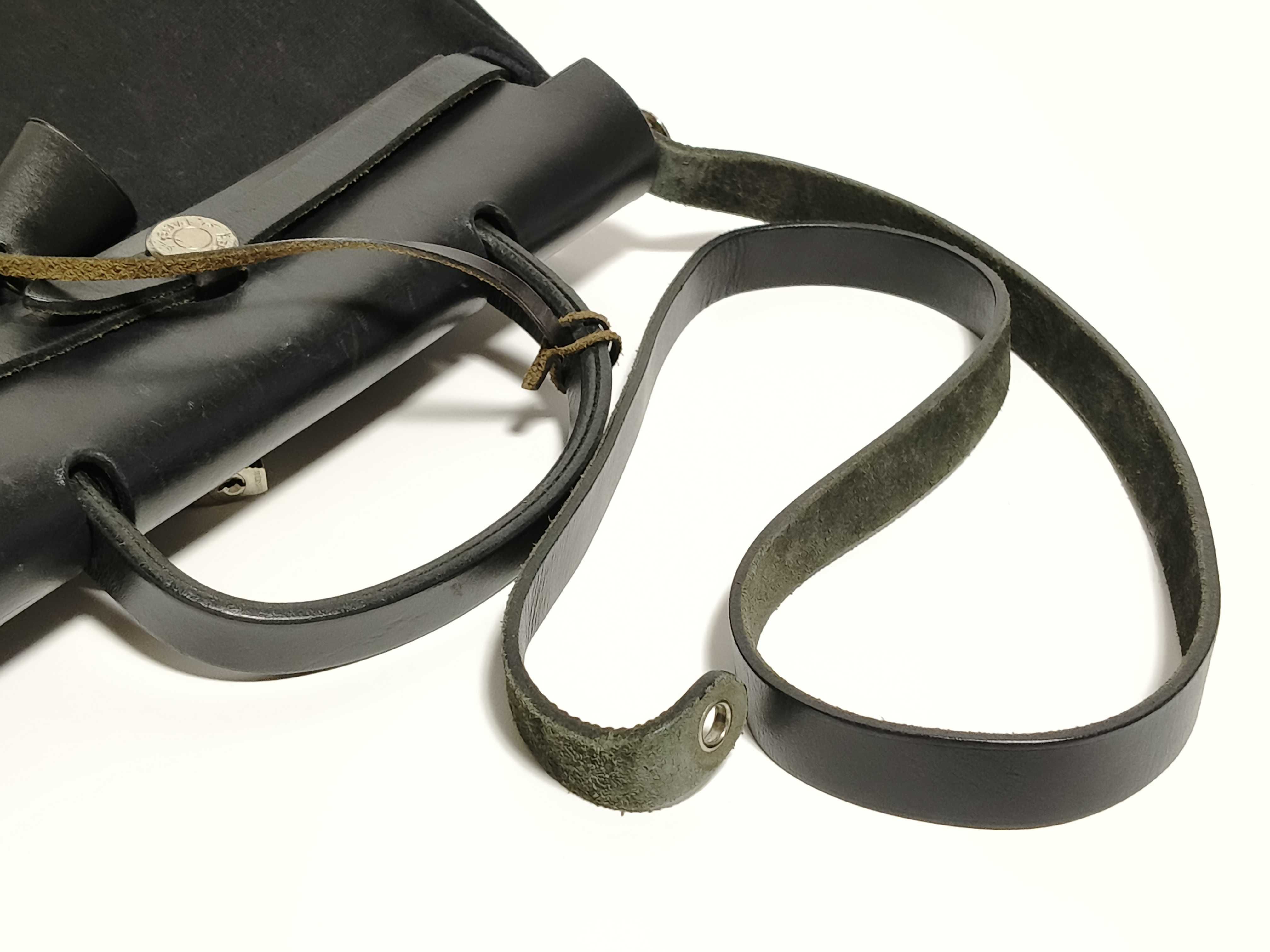 Herbag PM Toile Officier x Vache Hunter Black Silver Hardware D: 2000 Handbag — view 3