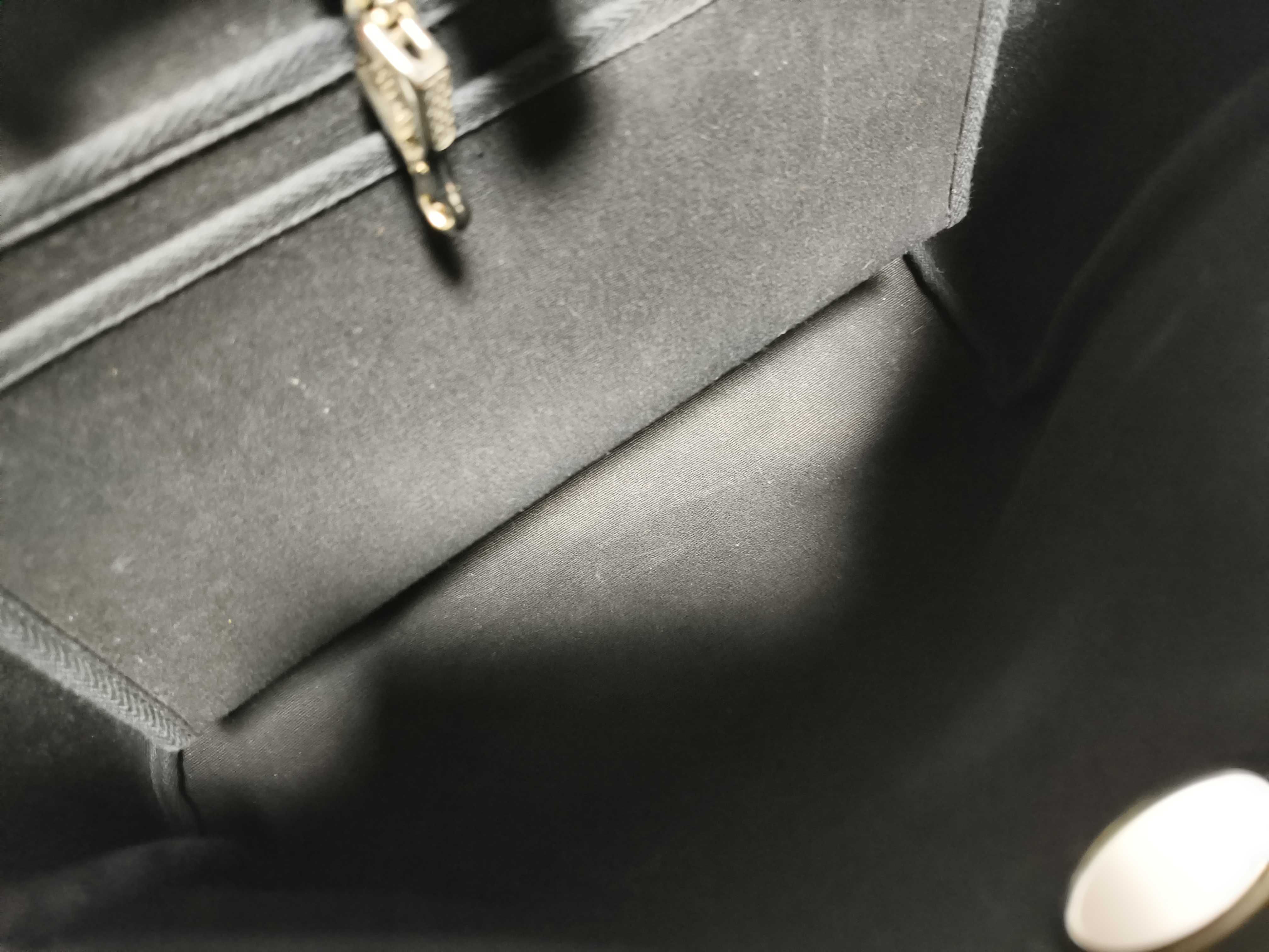 Herbag PM Toile Officier x Vache Hunter Black Silver Hardware D: 2000 Handbag — view 10