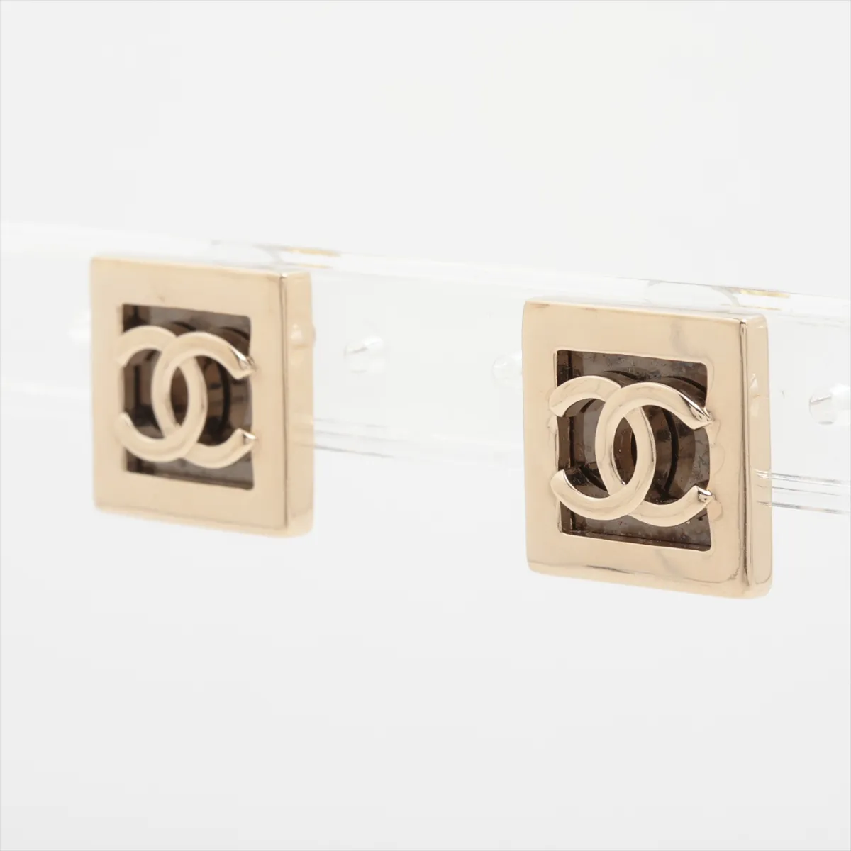Coco Mark A23B Earrings (Pair) GP Gold. Shows signs of wear: — view 3