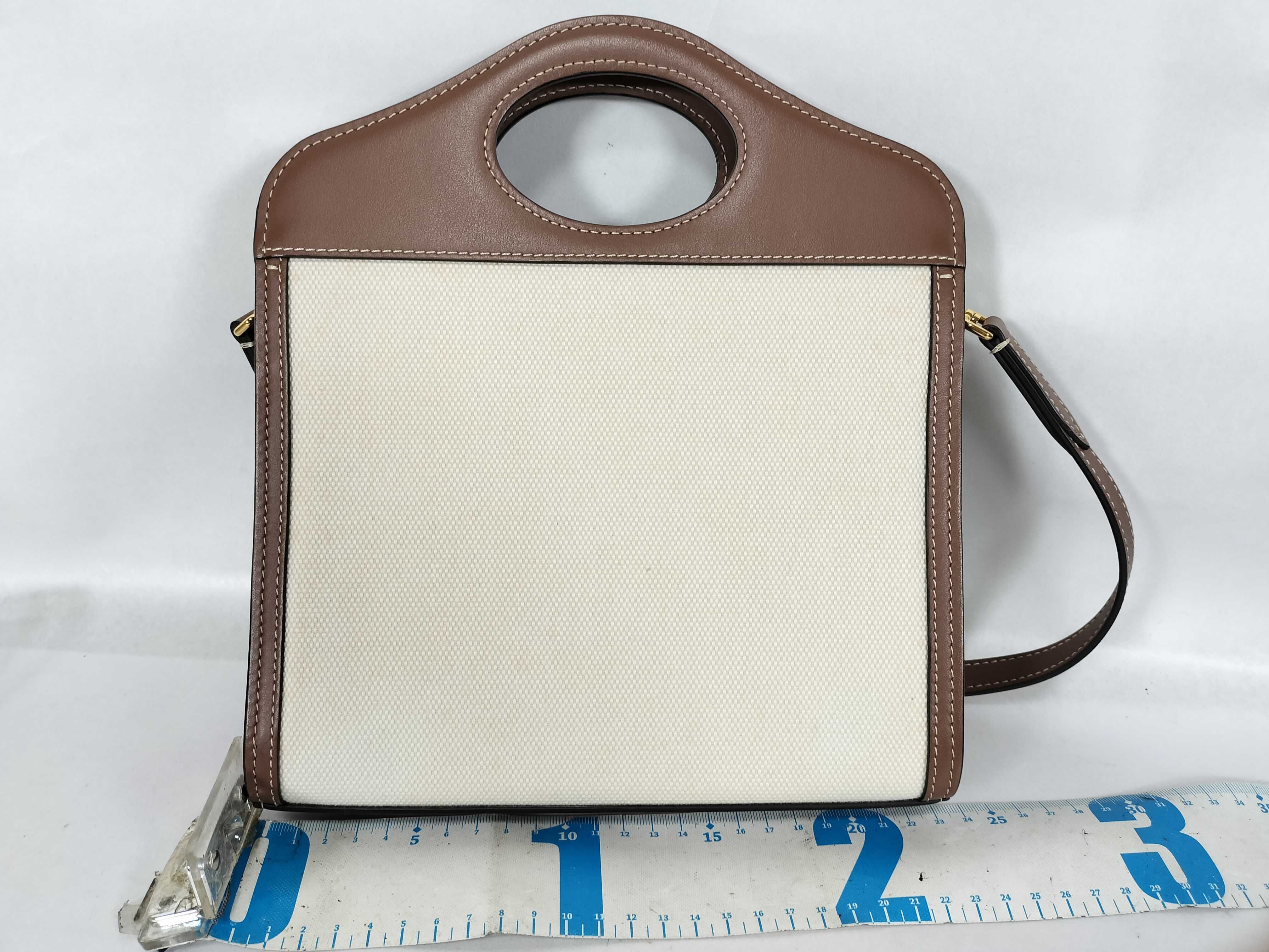 Mini Two-Tone Canvas x Leather 2-Way Handbag — view 2