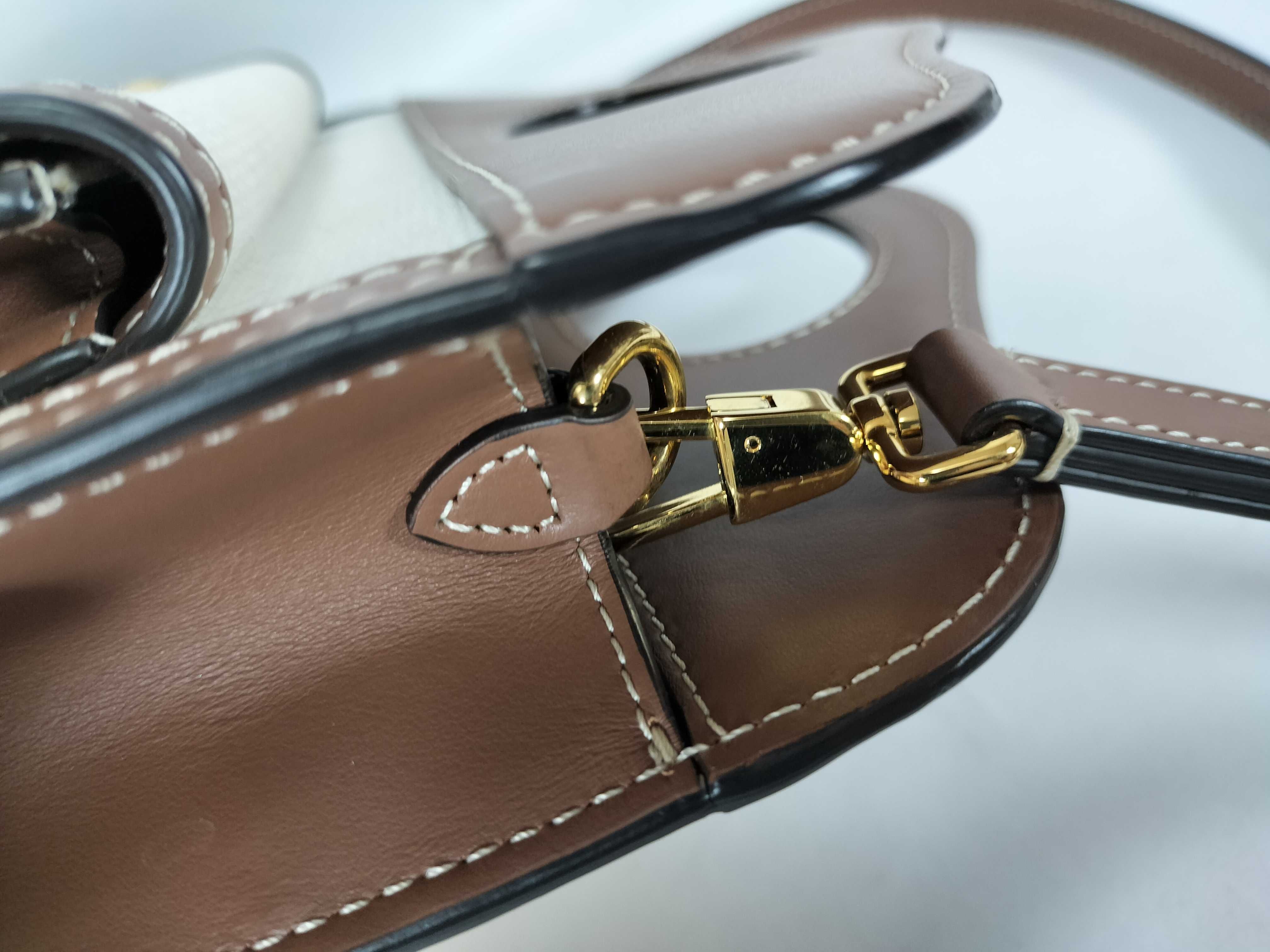 Mini Two-Tone Canvas x Leather 2-Way Handbag — view 5