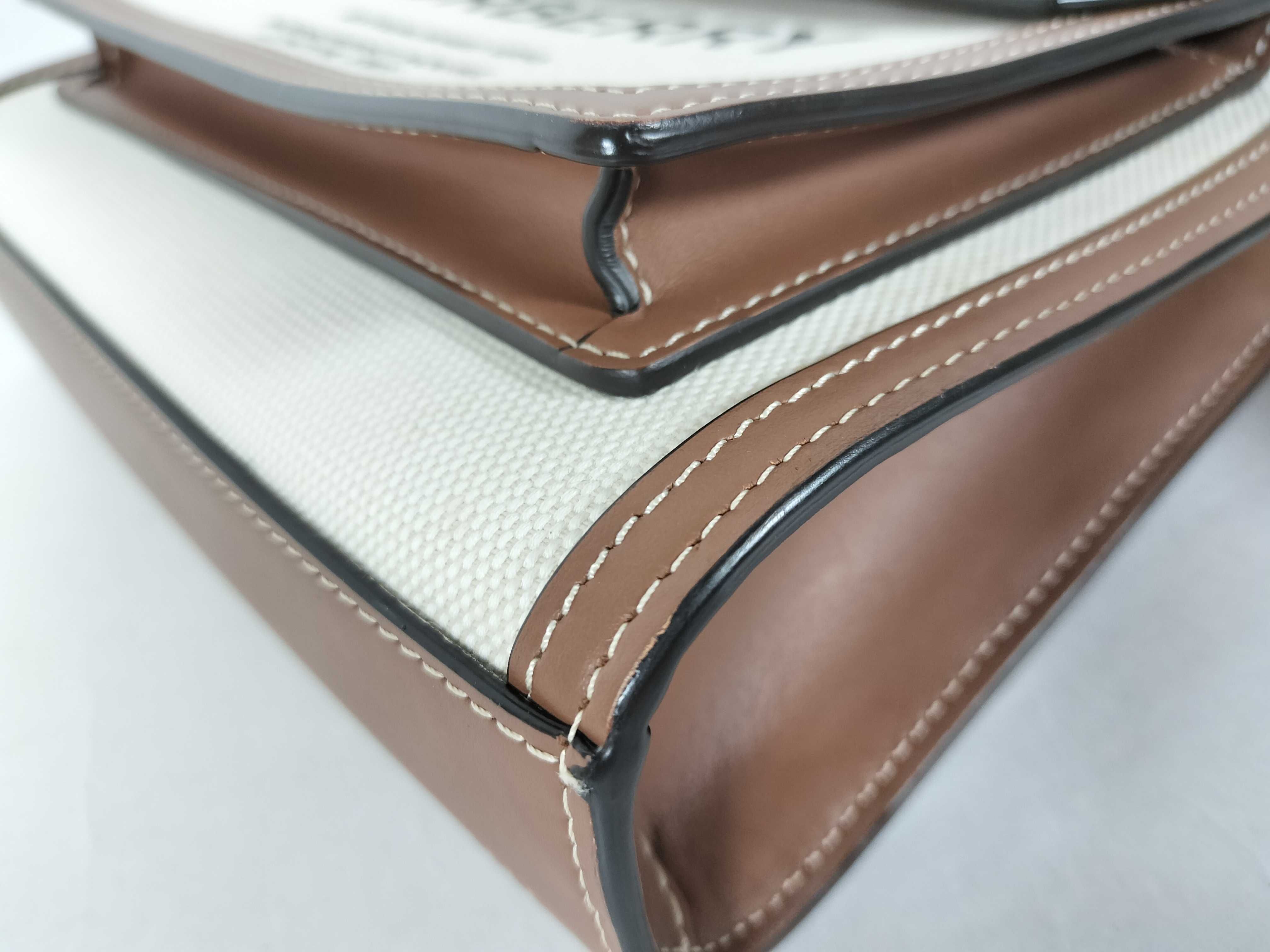 Mini Two-Tone Canvas x Leather 2-Way Handbag — view 6