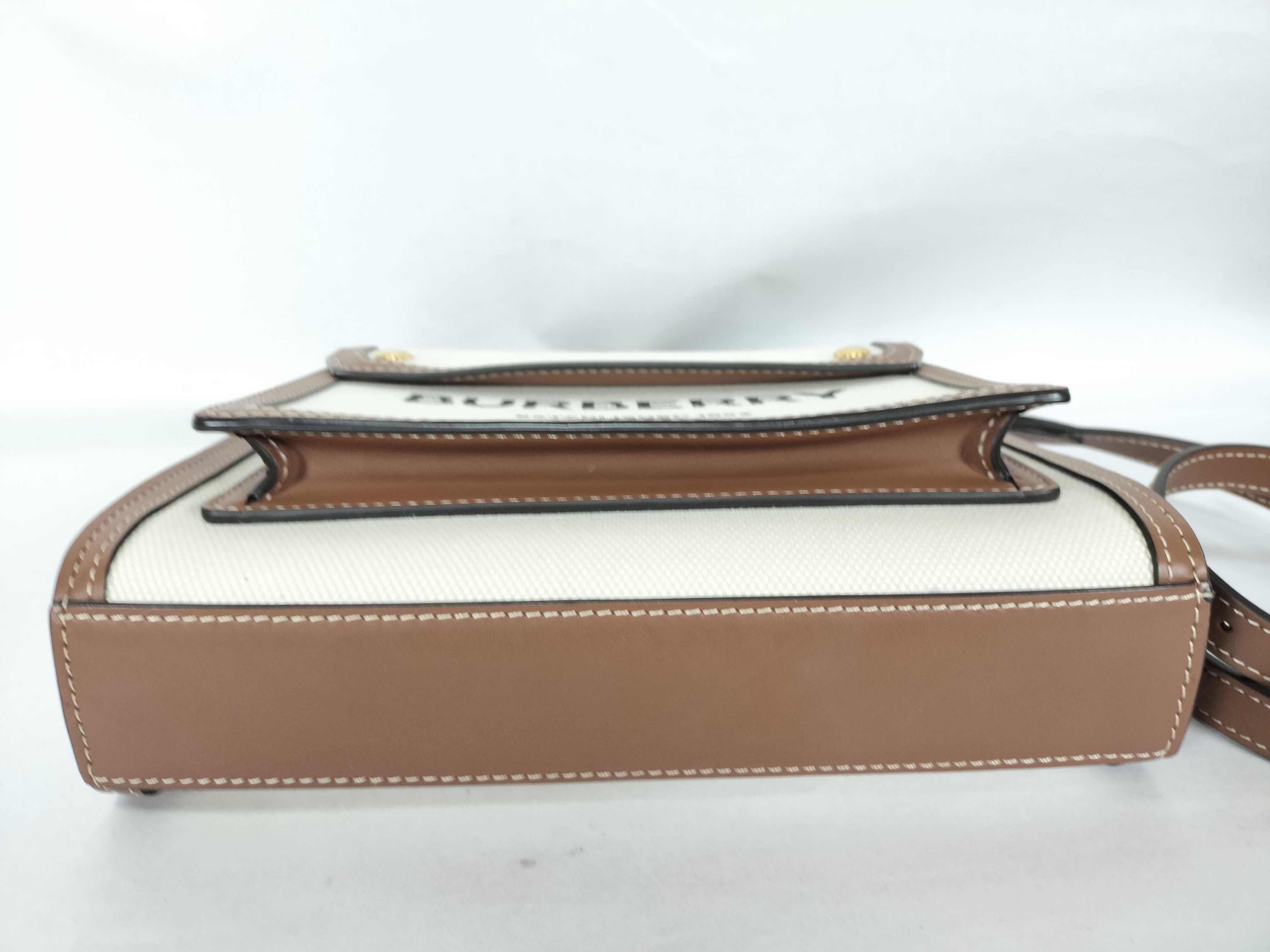 Mini Two-Tone Canvas x Leather 2-Way Handbag — view 7