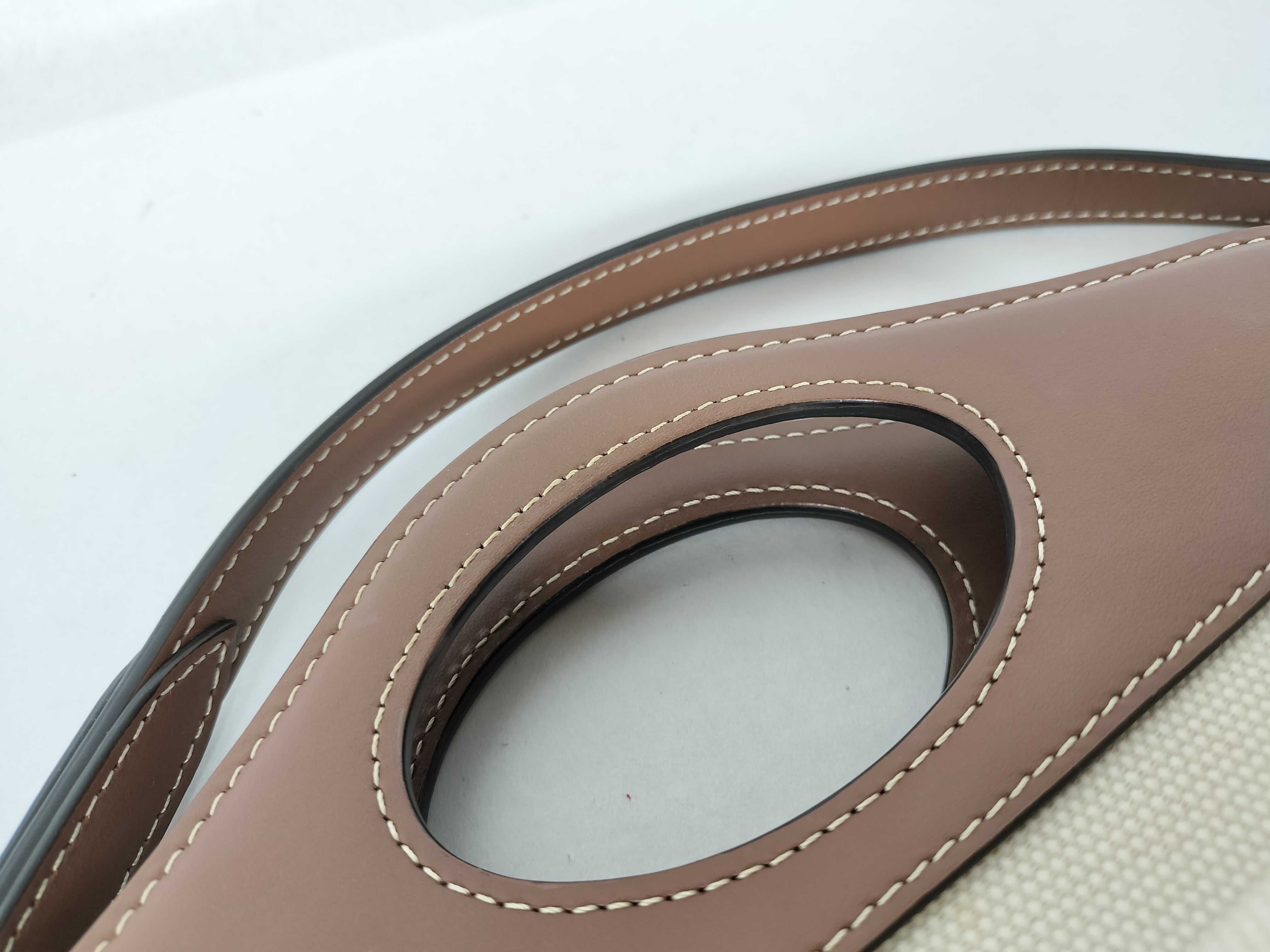 Mini Two-Tone Canvas x Leather 2-Way Handbag — view 9