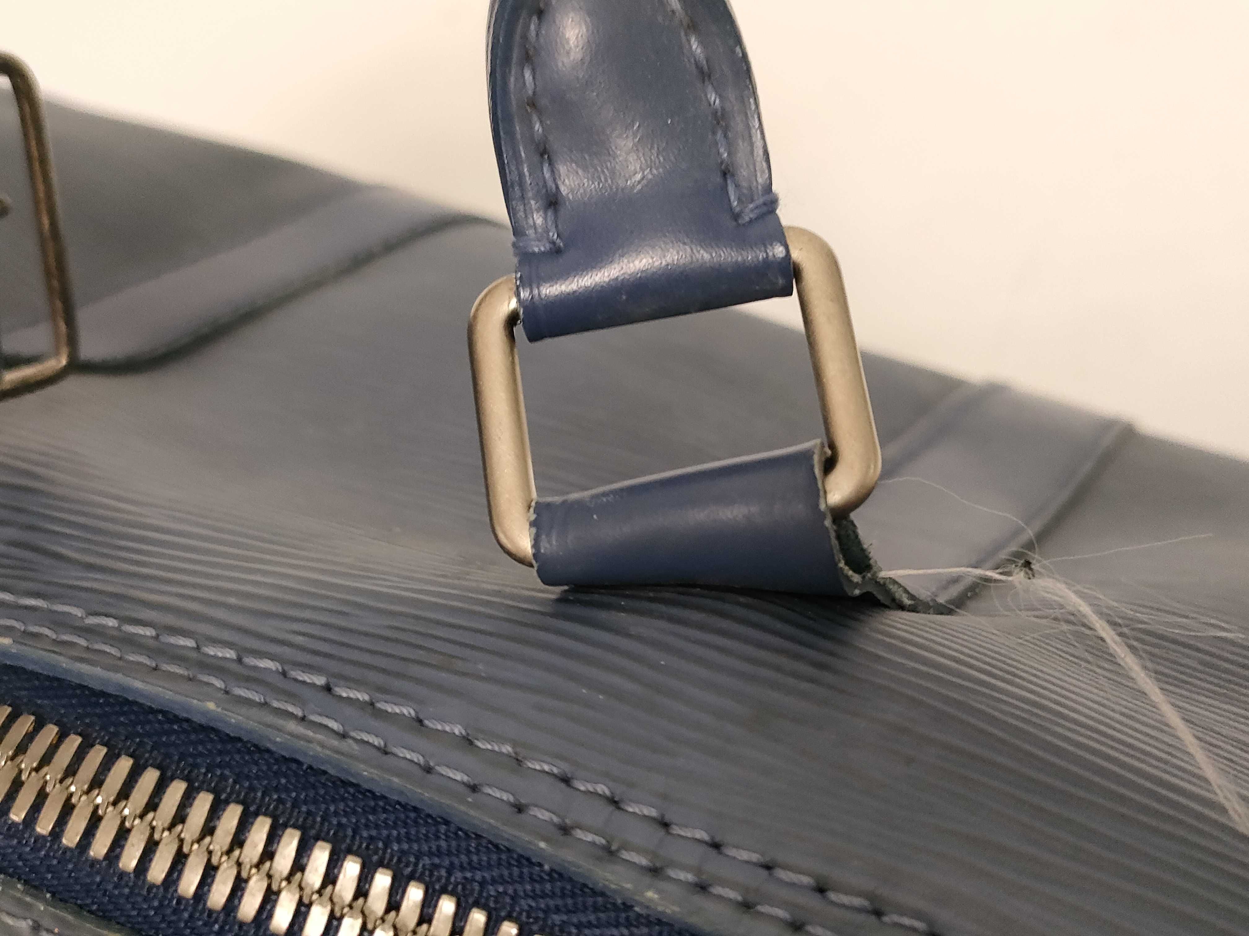 Epi Leather Keepall 45 Boston Bag (Toledo Blue) — view 6