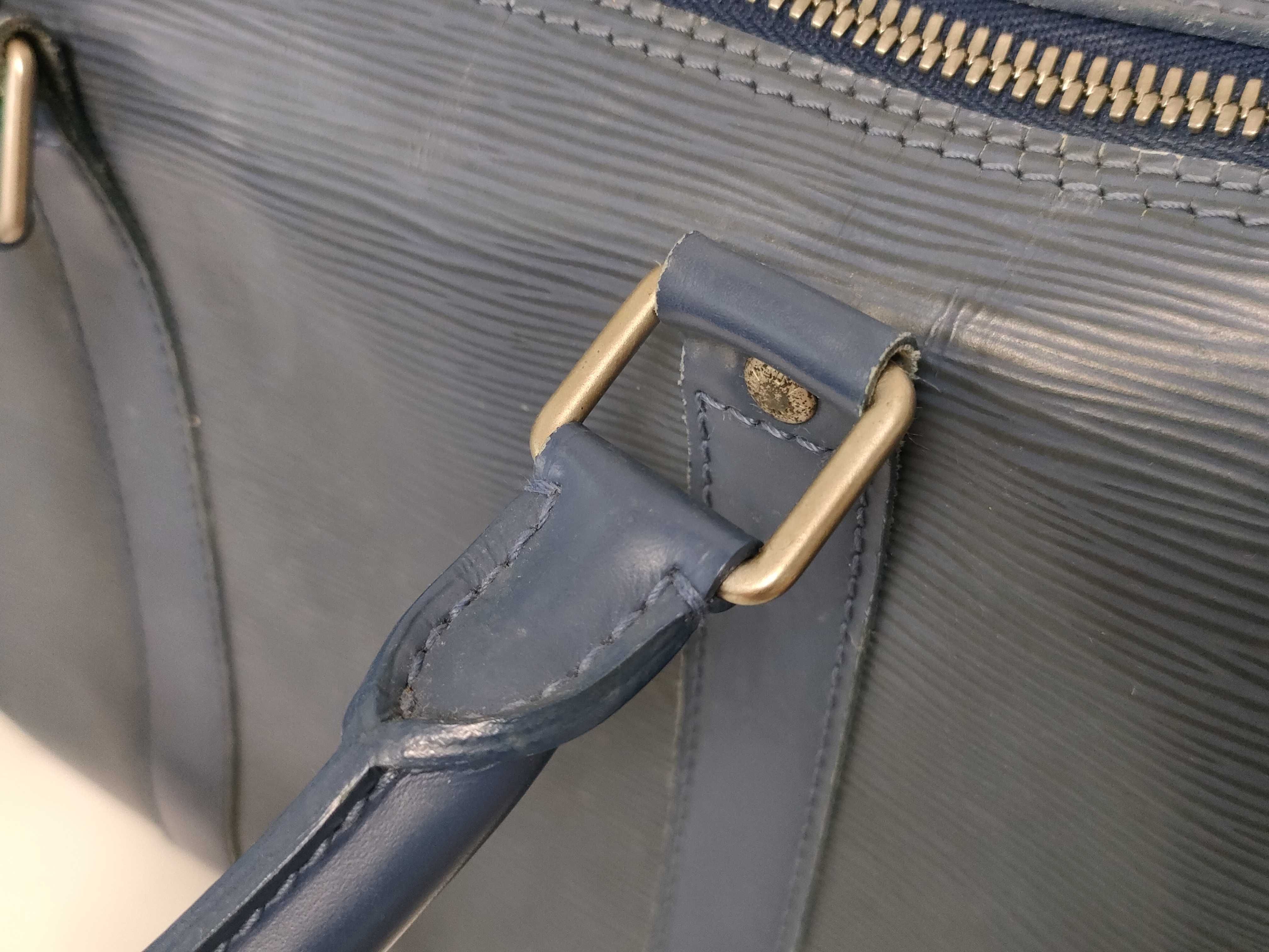 Epi Leather Keepall 45 Boston Bag (Toledo Blue) — view 8