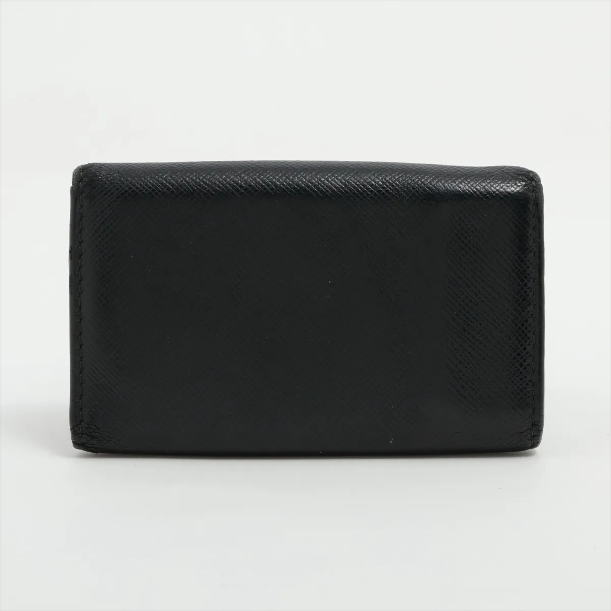 saffiano leather key case black — view 2