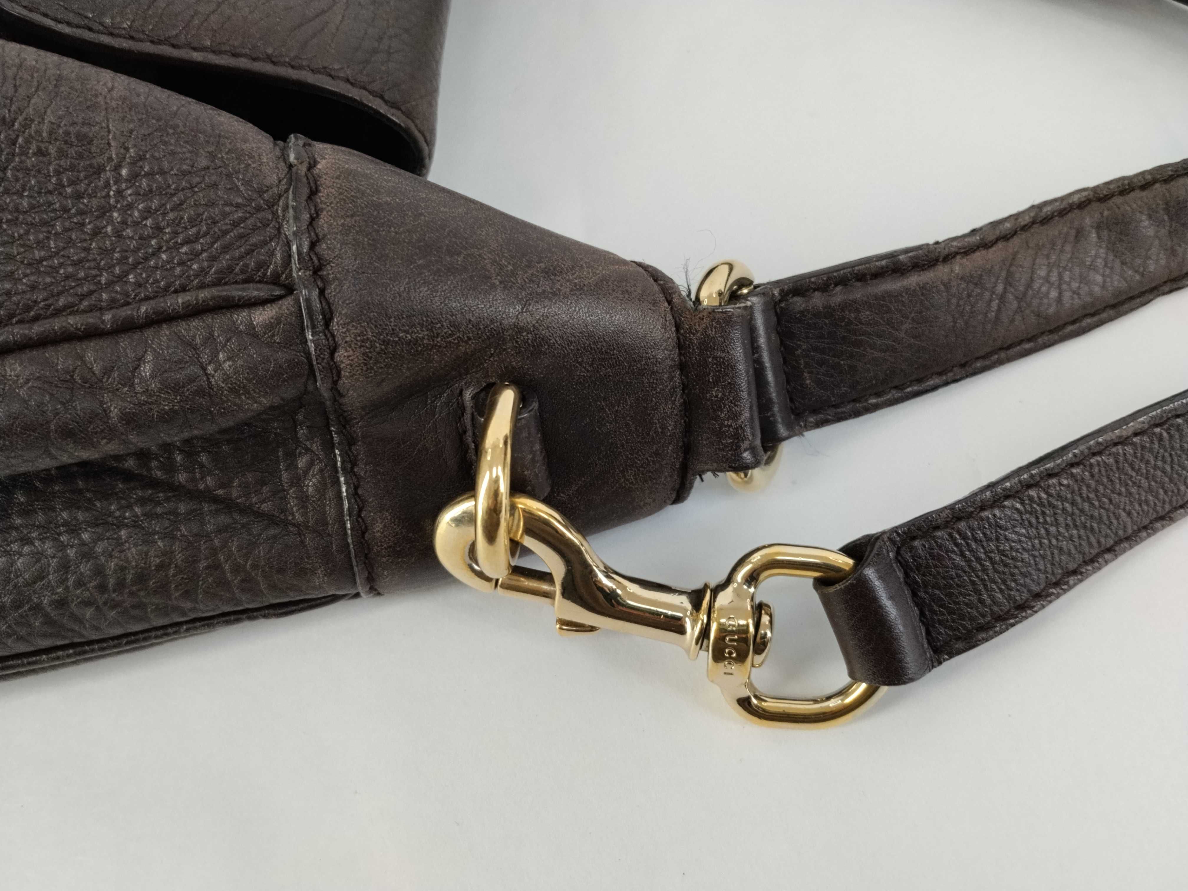 Leather Horsebit Shoulder Bag — view 6