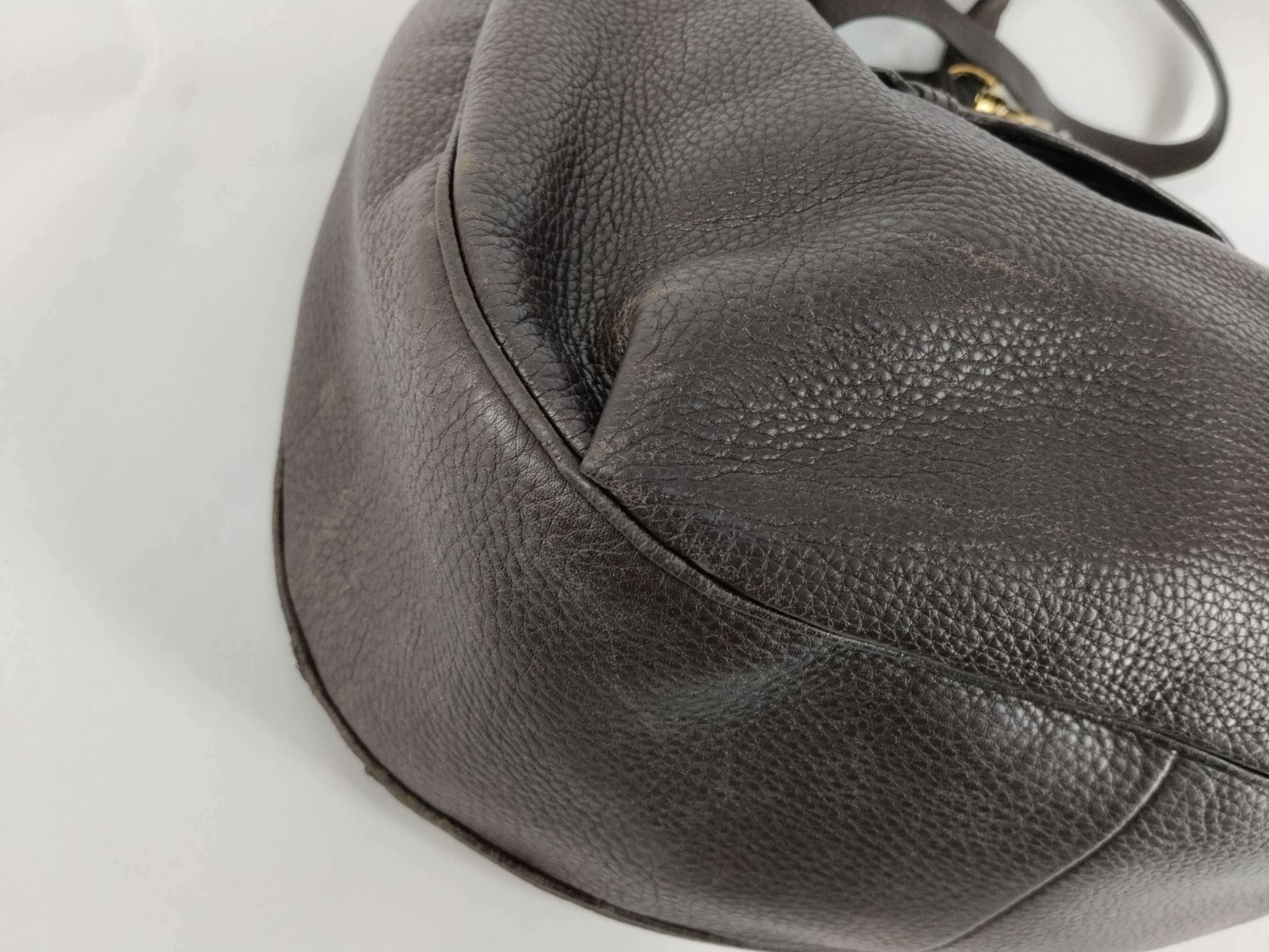 Leather Horsebit Shoulder Bag — view 7
