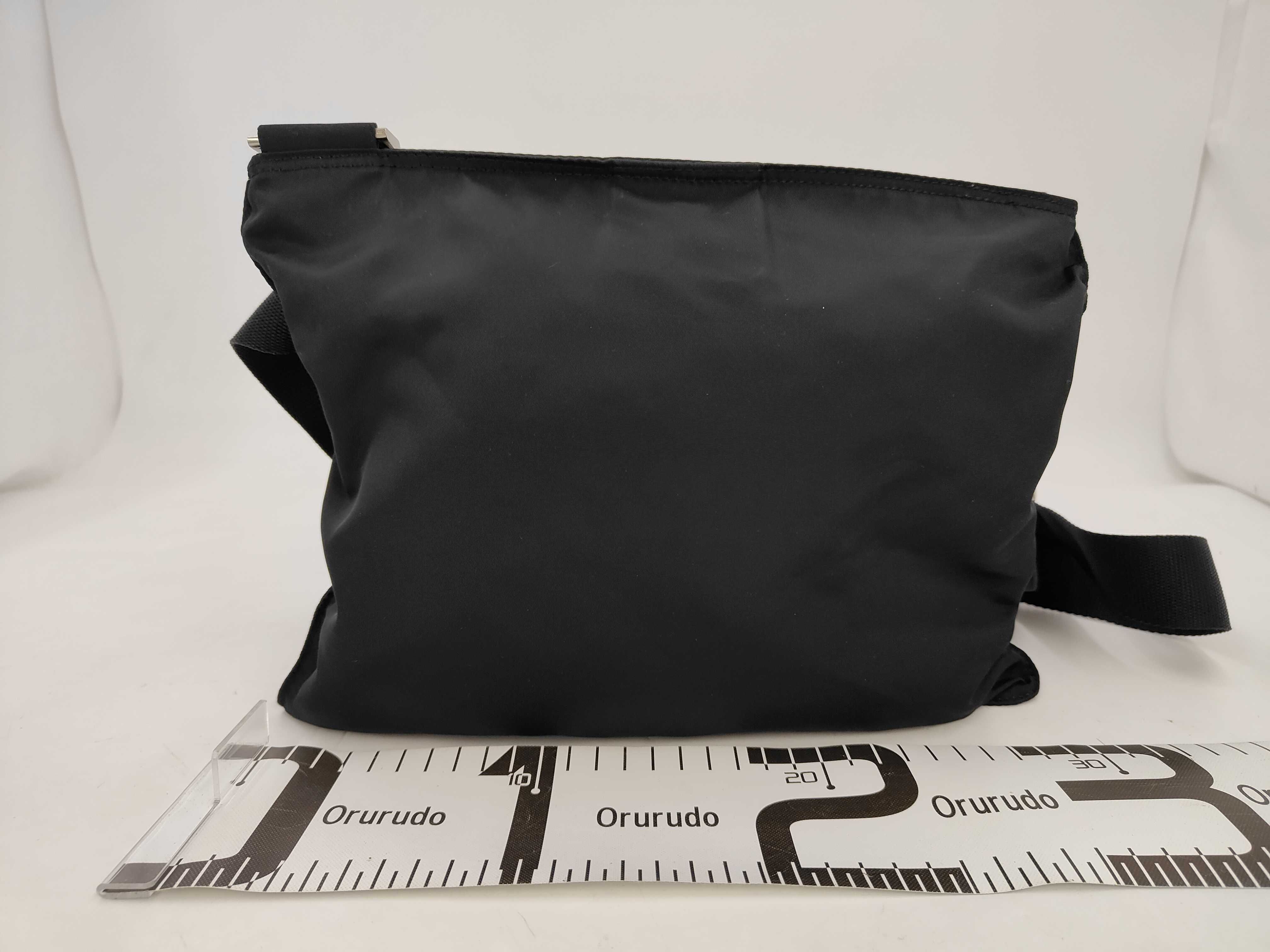 B7338 Black Triangle Logo Shoulder Bag — view 2
