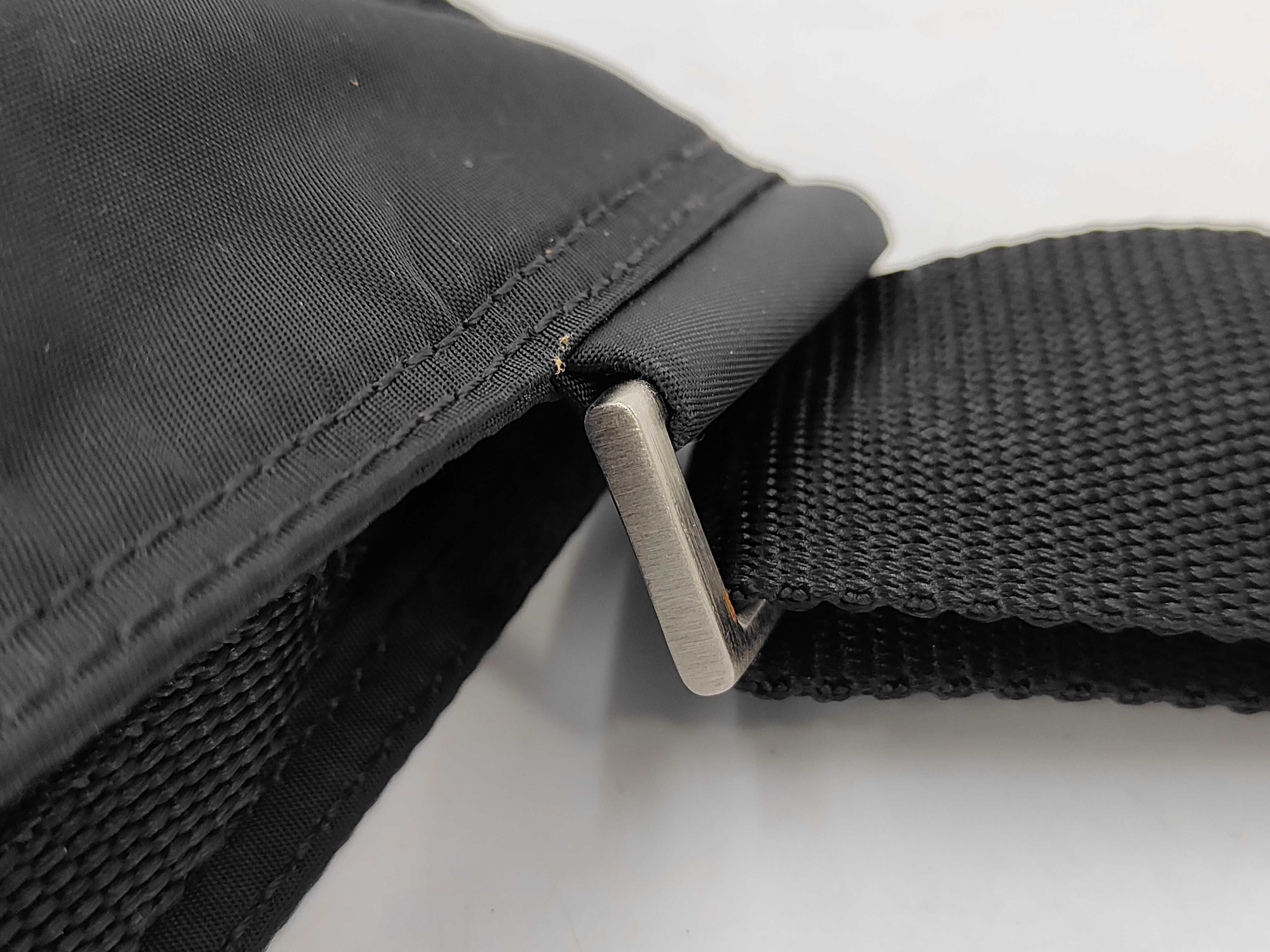 B7338 Black Triangle Logo Shoulder Bag — view 5