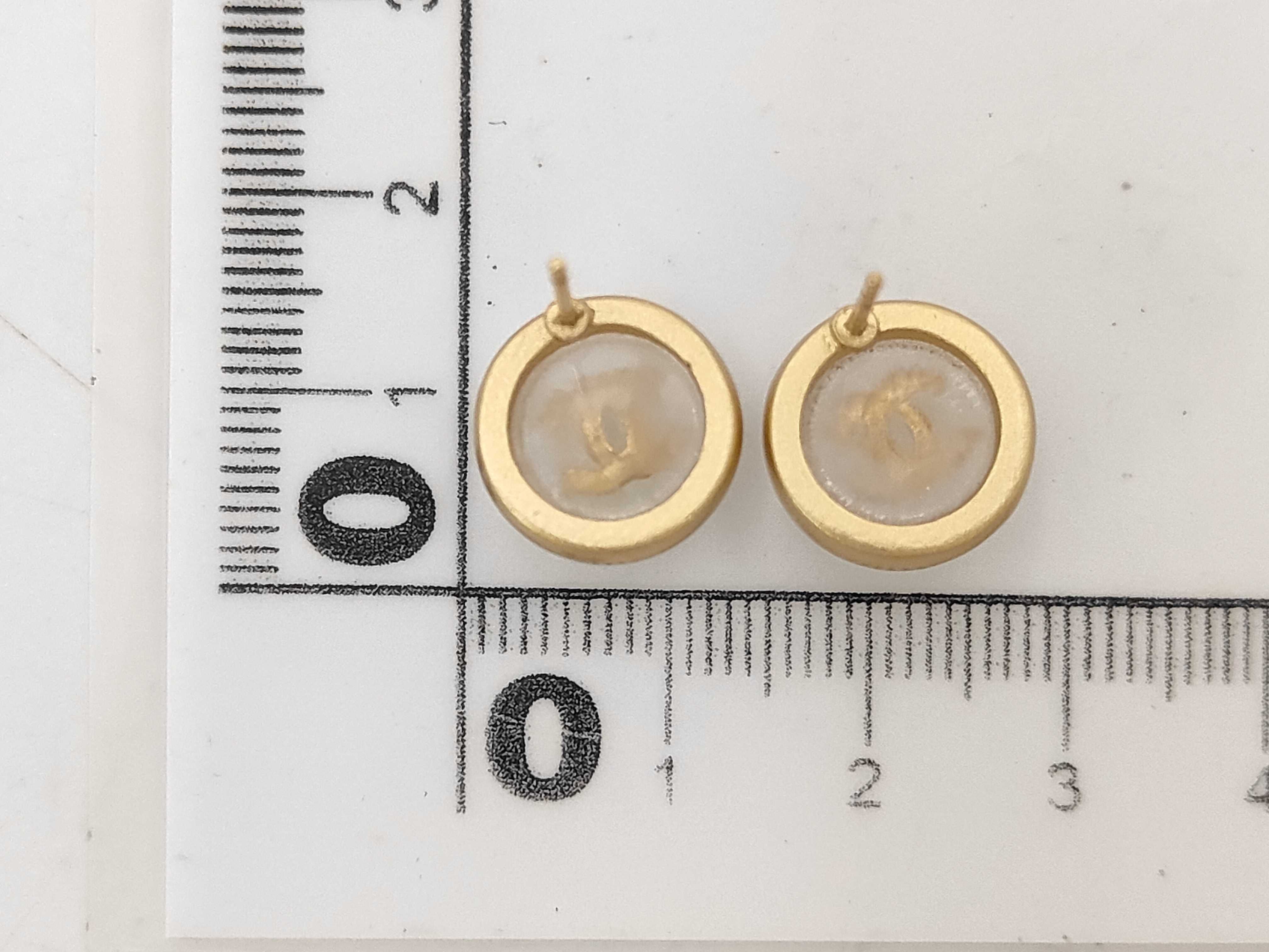 Coco Mark Clear Stud Earrings — view 2