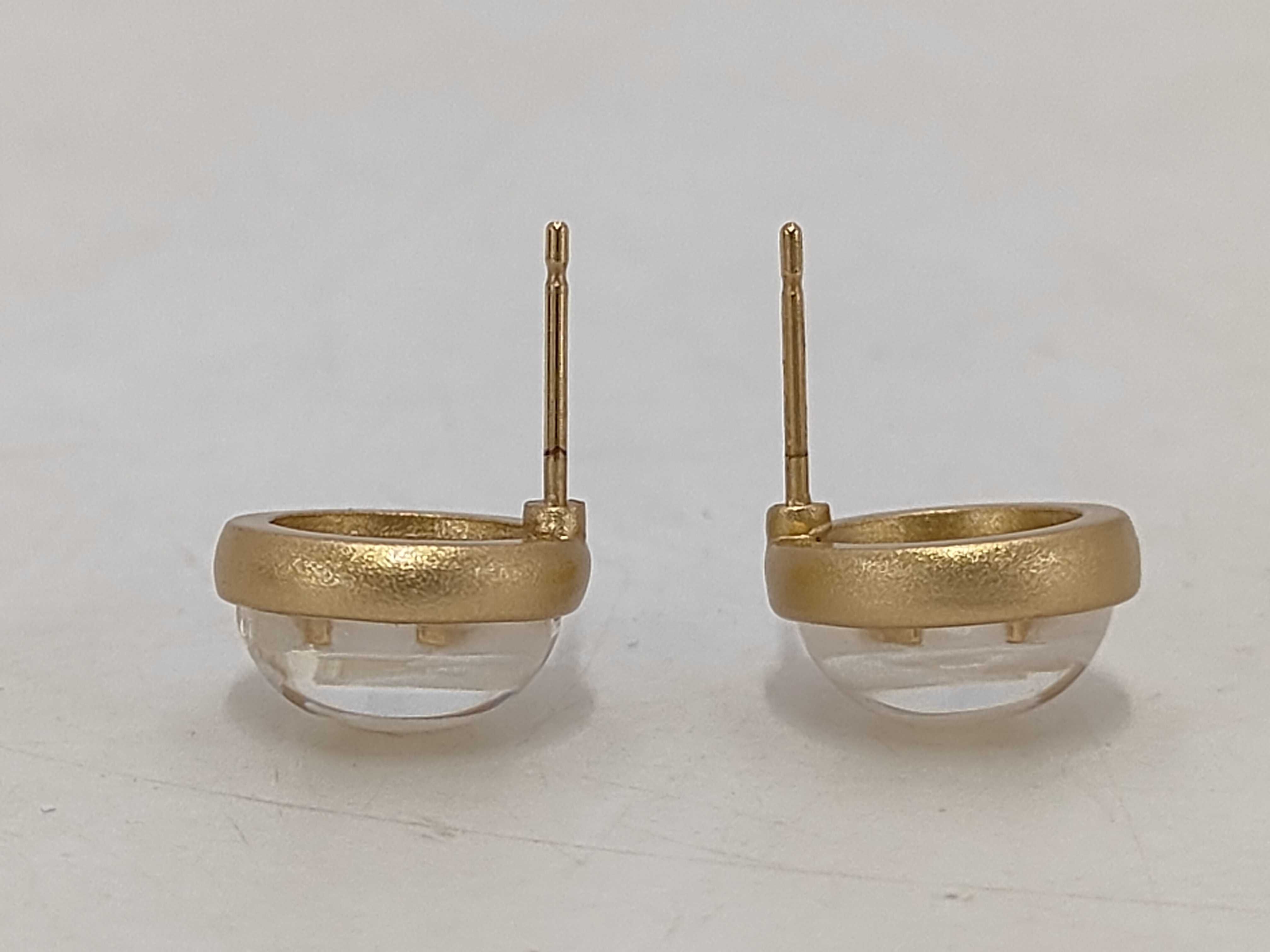 Coco Mark Clear Stud Earrings — view 3