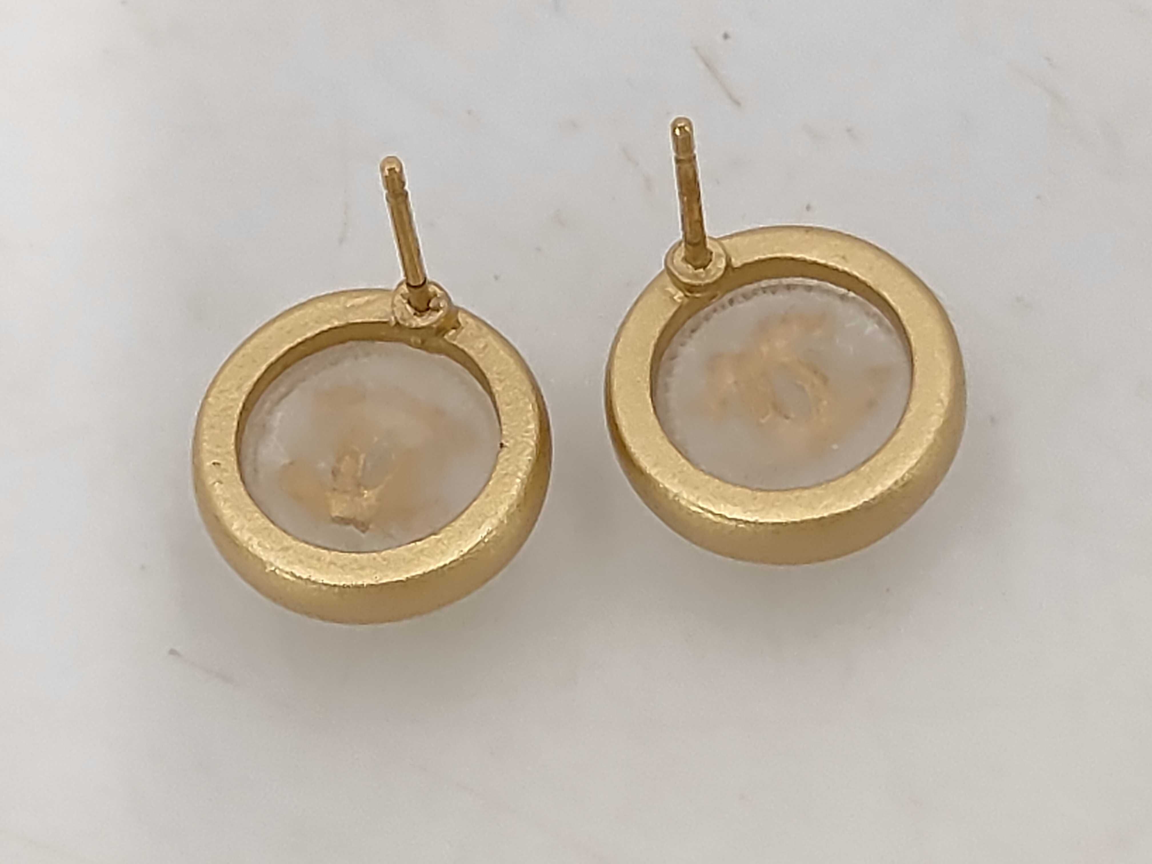 Coco Mark Clear Stud Earrings — view 4