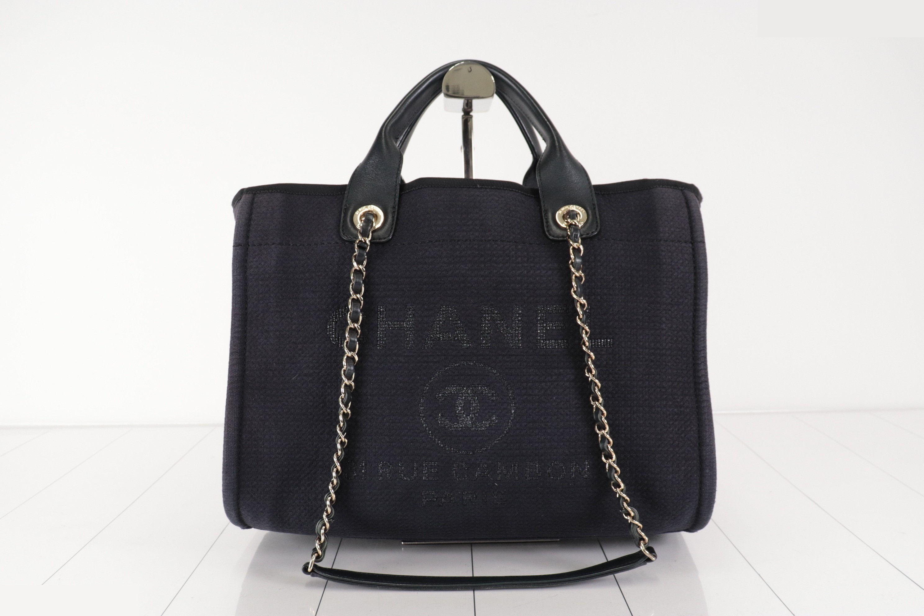 Deauville 2-Way Chain Tote Bag with IC Plate — view 2