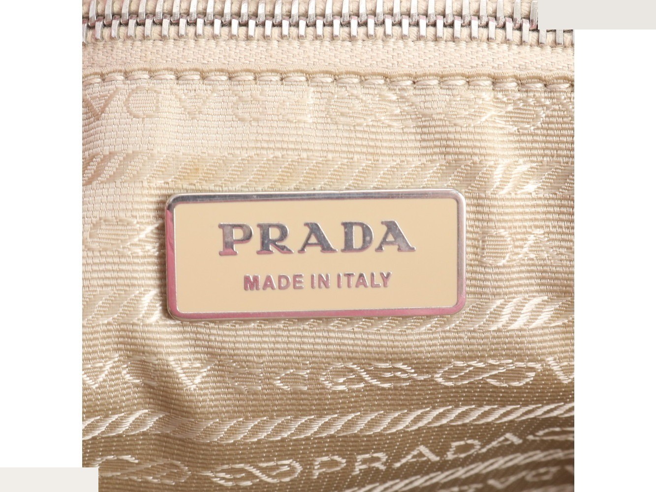 Triangle Logo Leather Canvas Tote Bag — view 8