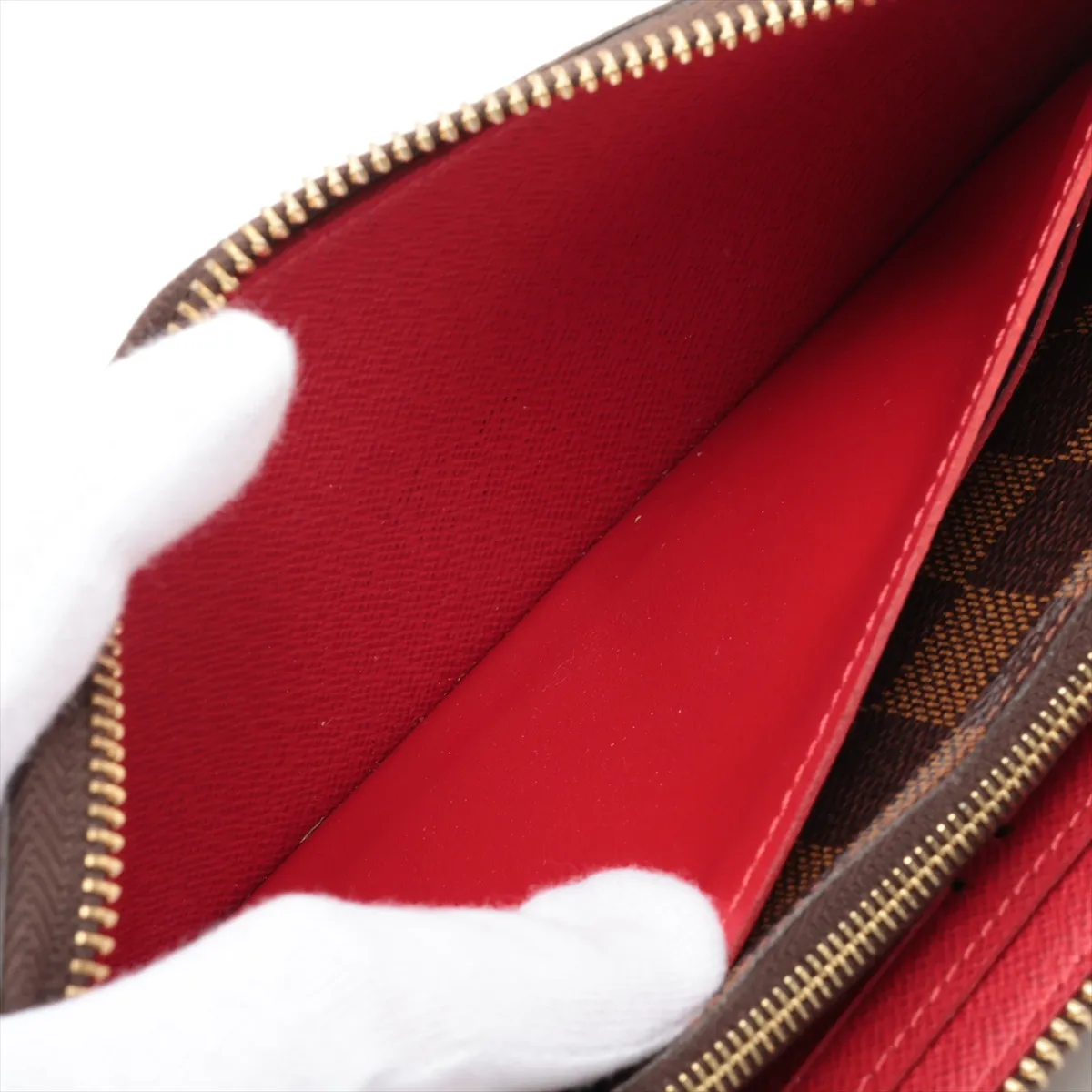 Damier Portefeuille Clemence N60534 SD4126 Threes Round Zip Wallet — view 4