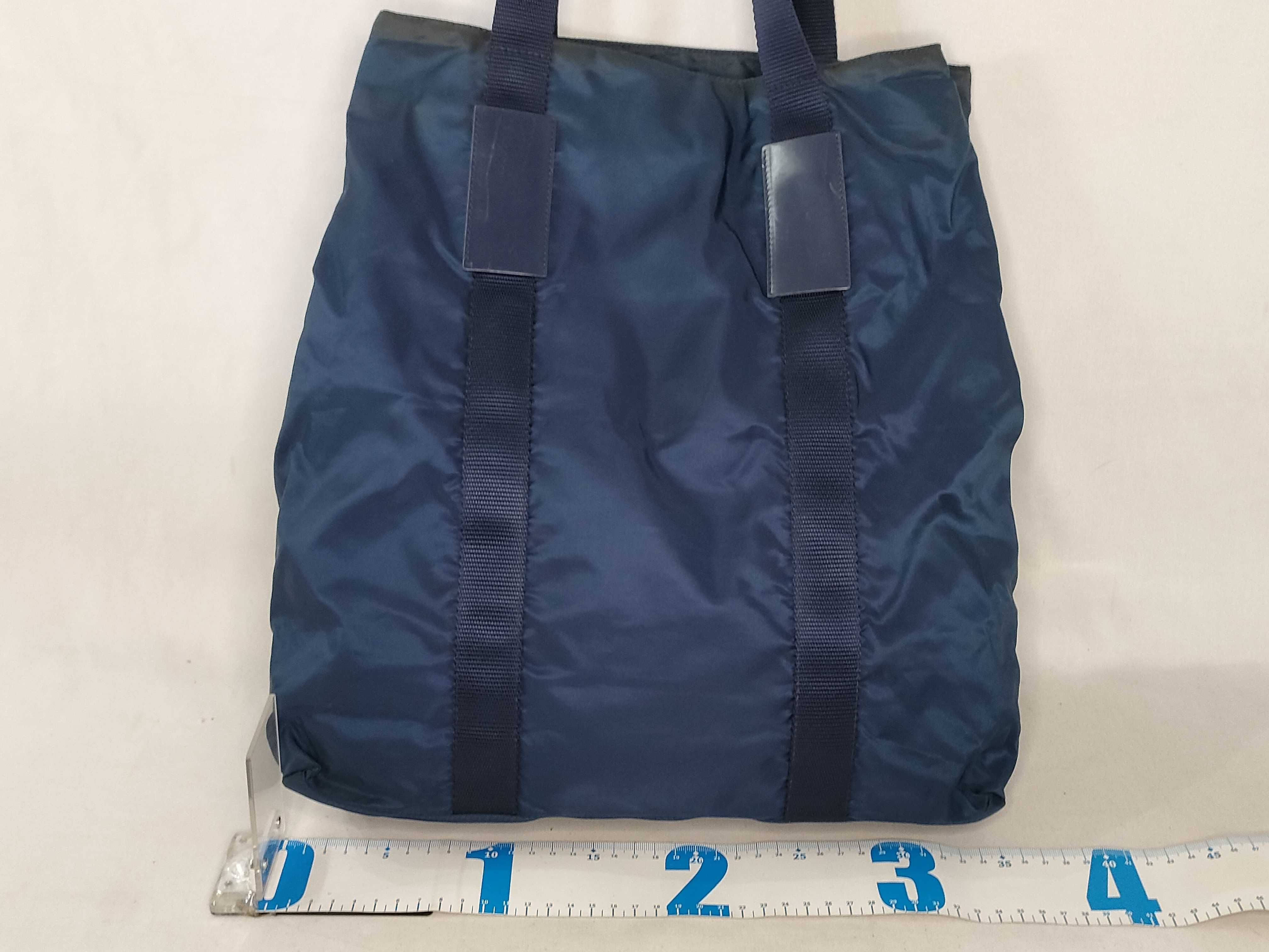 Nylon Prada Triangle Logo Nylon Tote Bag — view 2