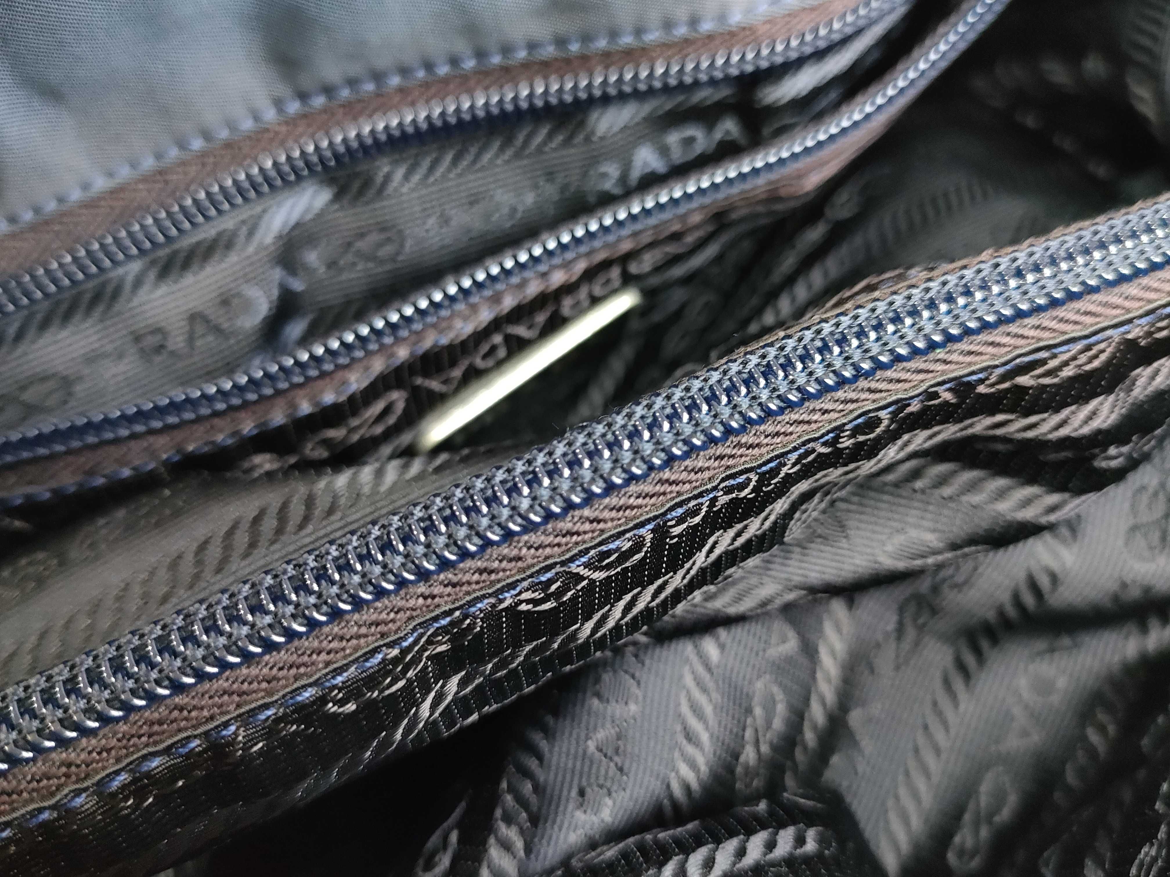Nylon Prada Triangle Logo Nylon Tote Bag — view 8