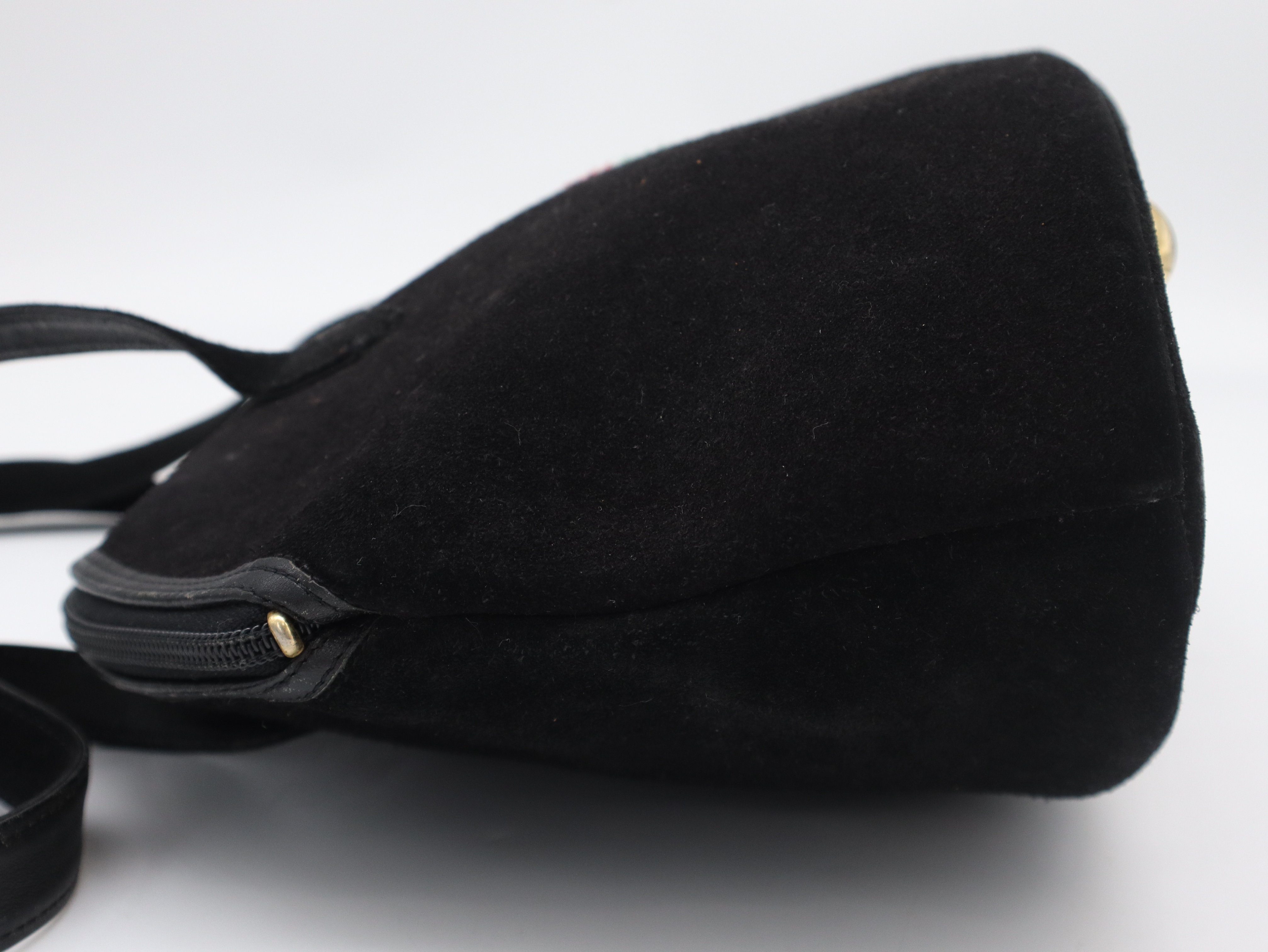 Suede YSL Tote Bag Black Tote Bag — view 3