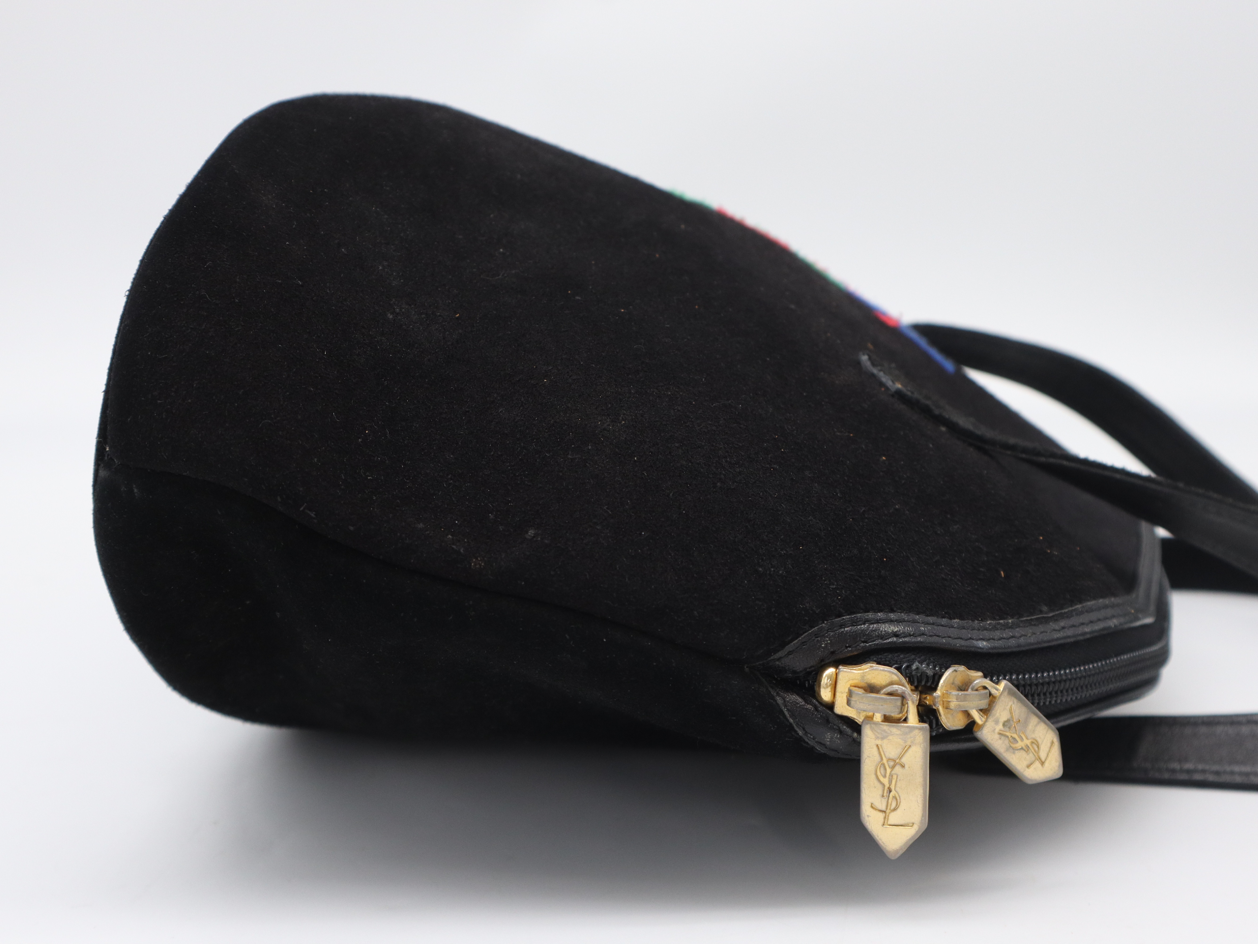 Suede YSL Tote Bag Black Tote Bag — view 4
