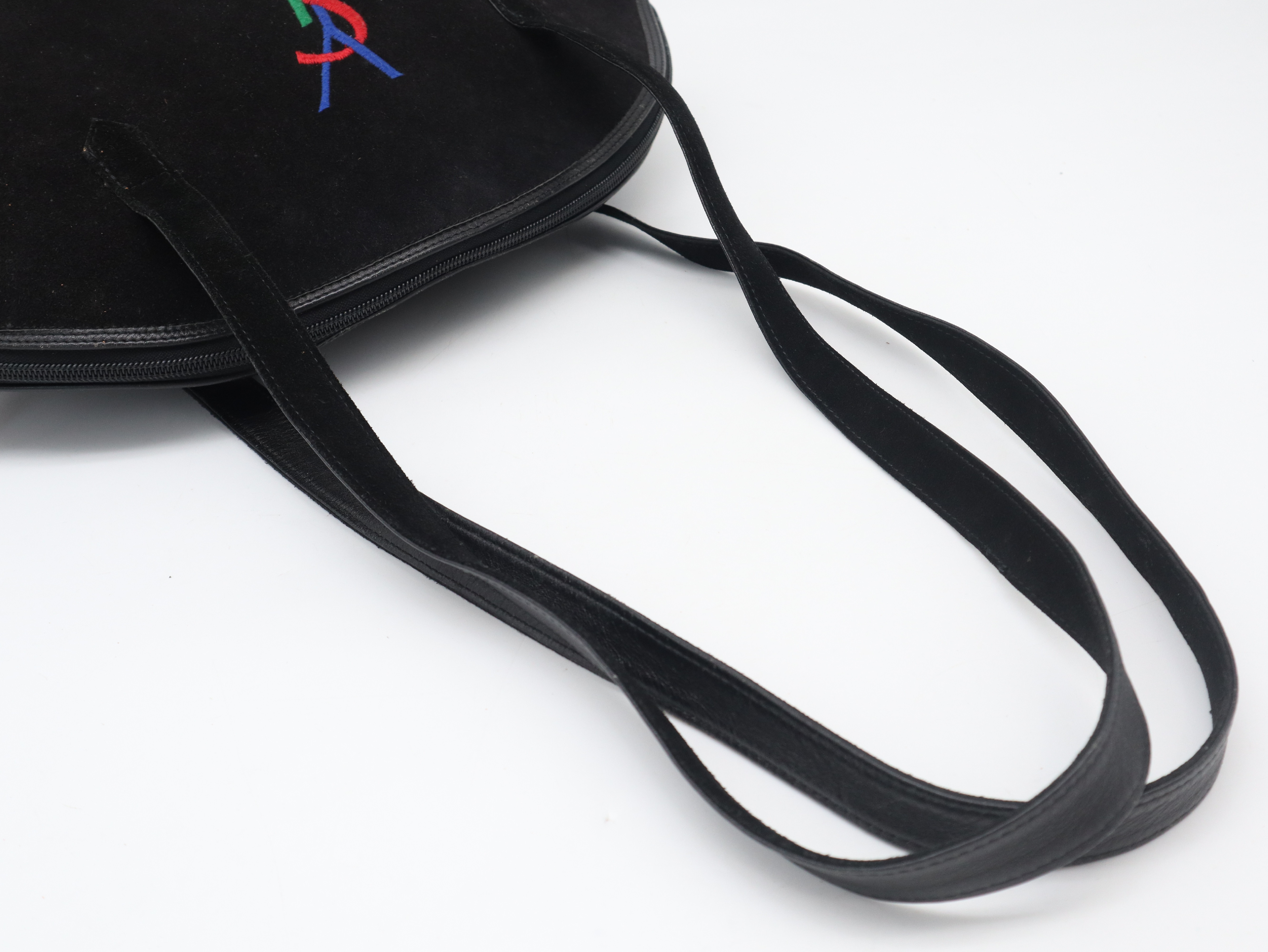 Suede YSL Tote Bag Black Tote Bag — view 6
