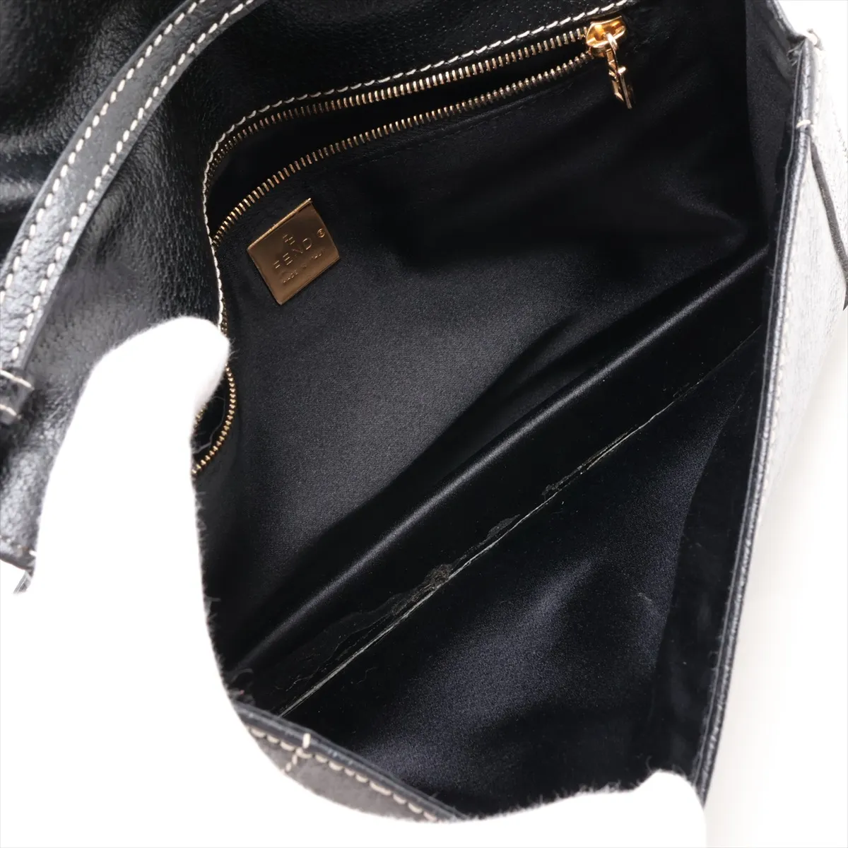 Mamma Bucket Leather Shoulder Bag, Black — view 6