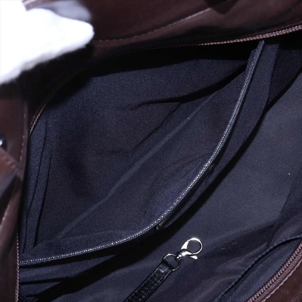 Coco Mark Fur and Leather Tote Bag, Brown, Silver Hardware, 14041651, Series 14 — view 8