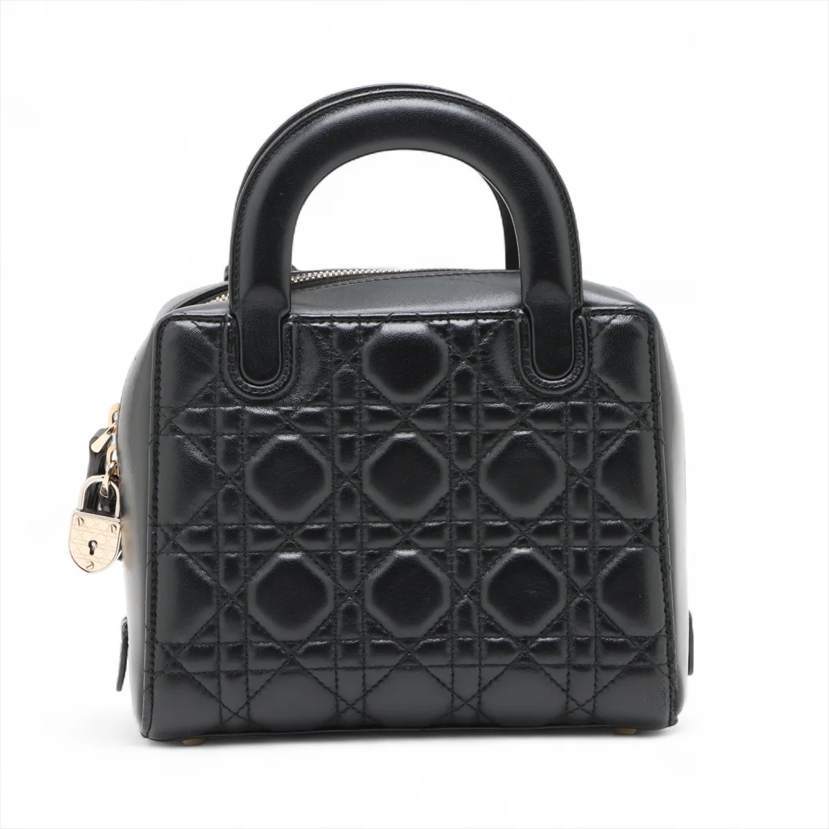 Lady Dior Lily Leather 2-Way Handbag, Black — view 2