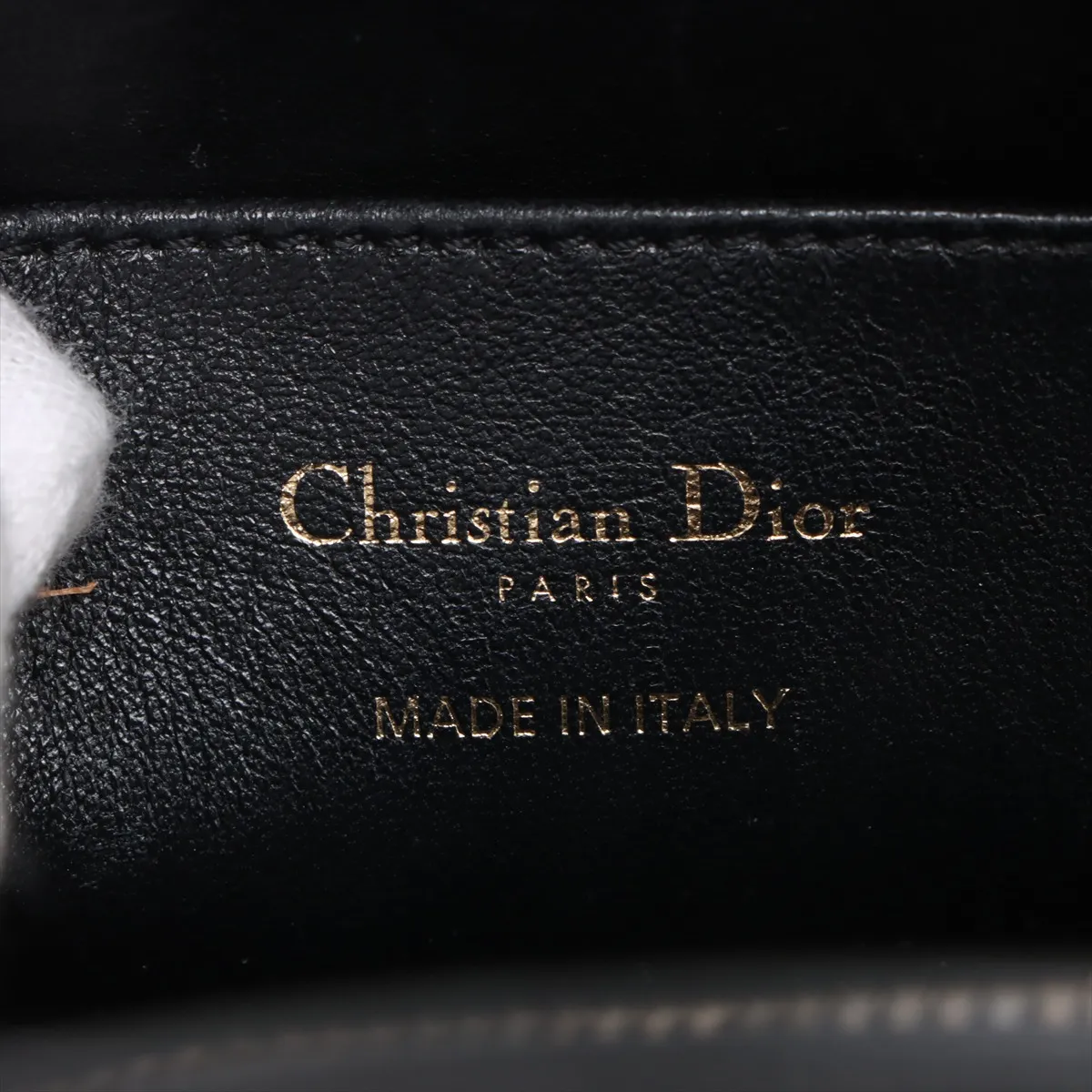 Lady Dior Lily Leather 2-Way Handbag, Black — view 9