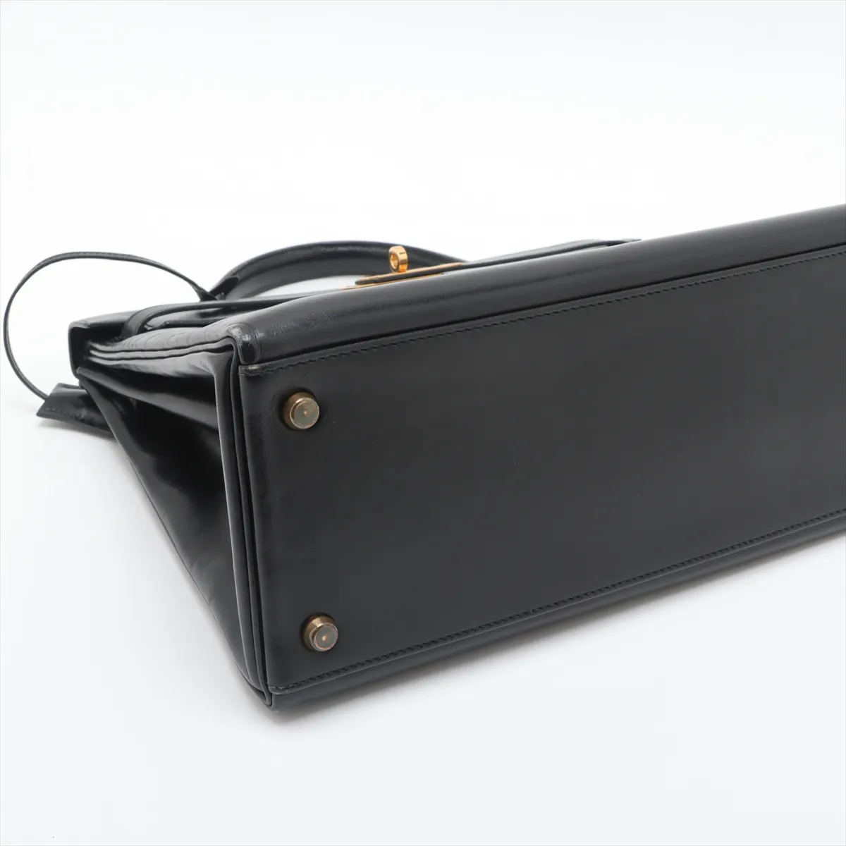 [Individually wrapped] Hermes Kelly 32 Le Tourne Box Calf Black Gold Hardware R:1988 — view 4