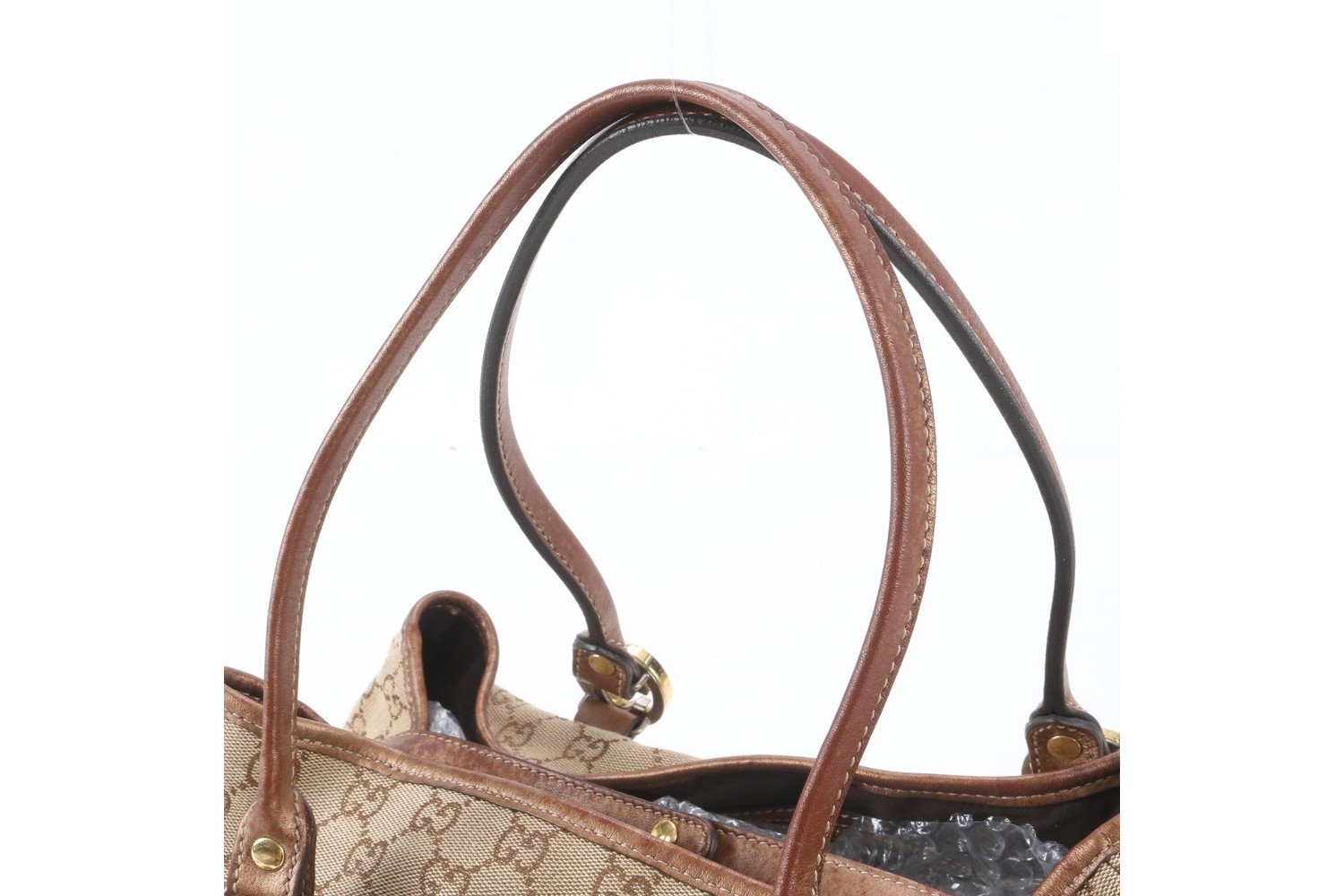 GG Canvas GG Twins 232957 Leather Tote Bag — view 2